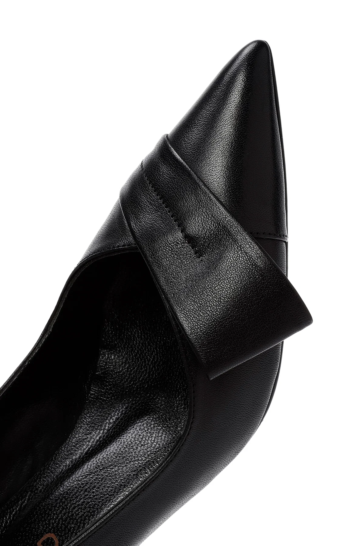 Kadın Siyah İnce Topuklu Deri Stiletto - Image 9