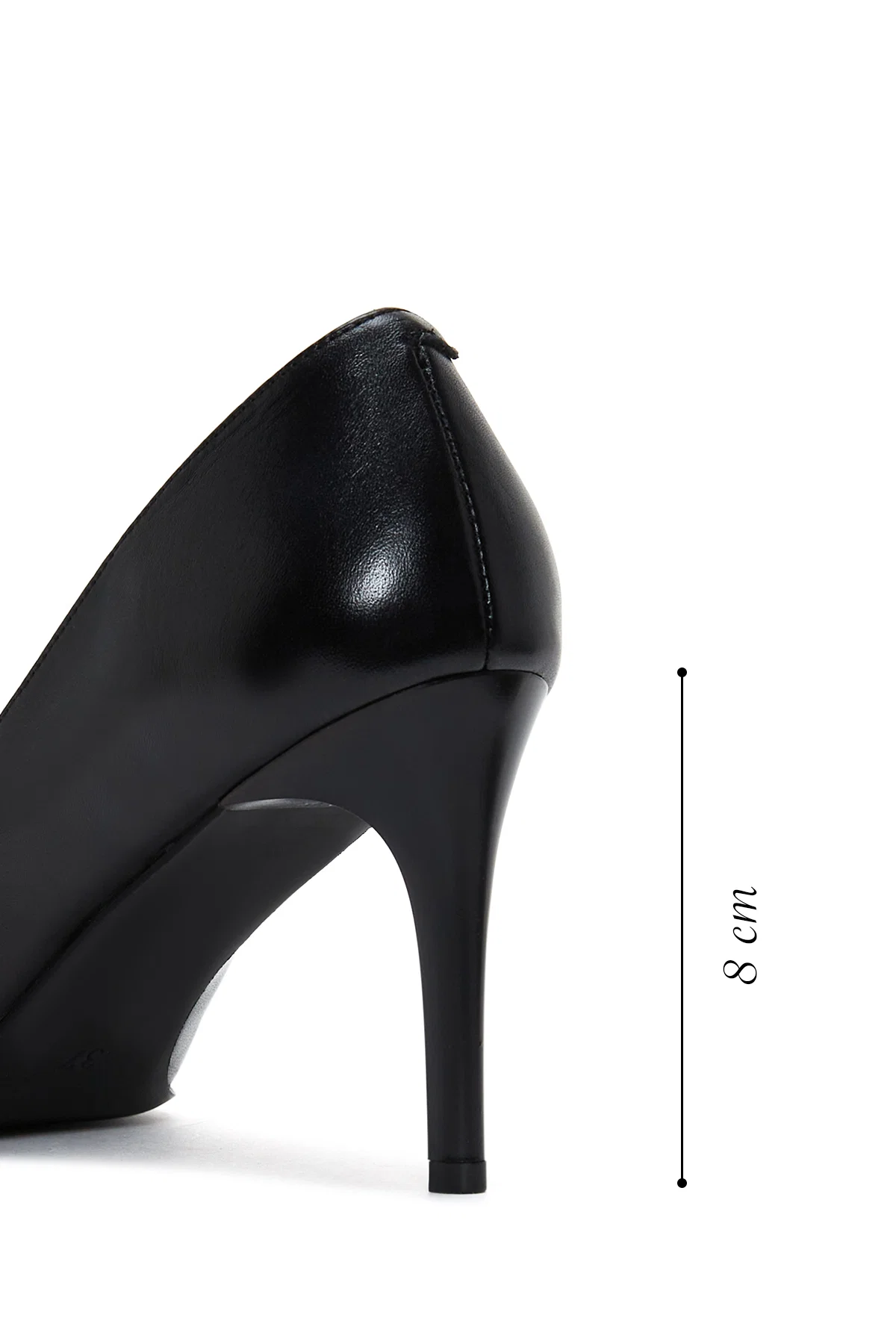 Kadın Siyah İnce Topuklu Deri Stiletto - Image 2