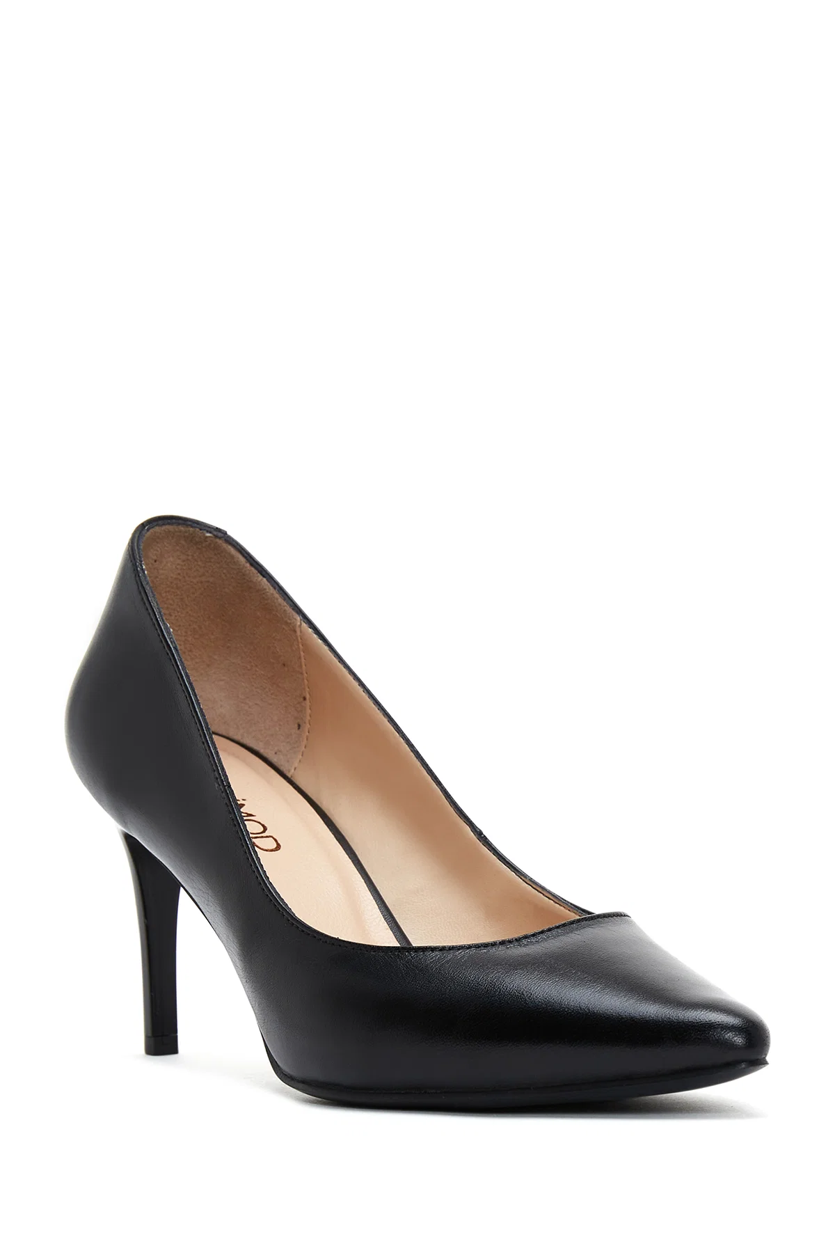 Kadın Siyah İnce Topuklu Deri Stiletto - Image 6