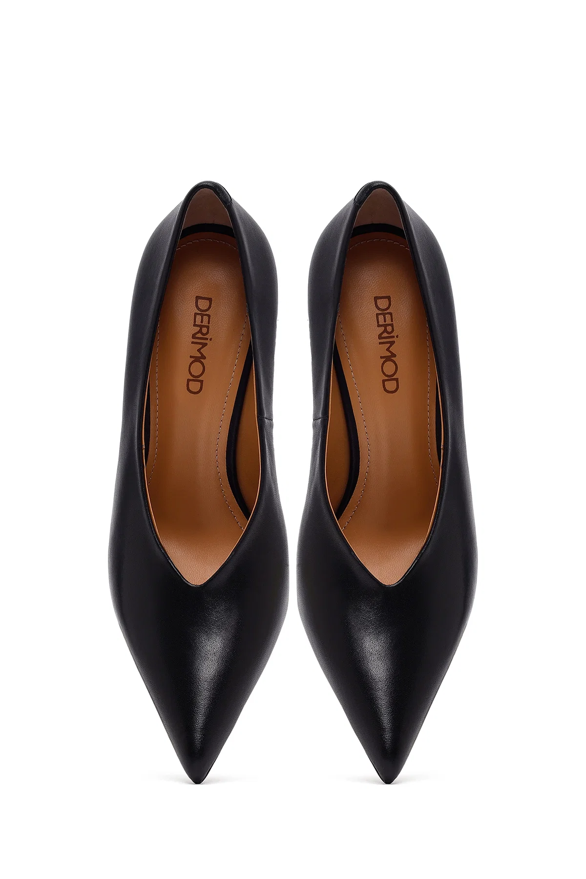Kadın Siyah İnce Topuklu Deri Stiletto - Image 8