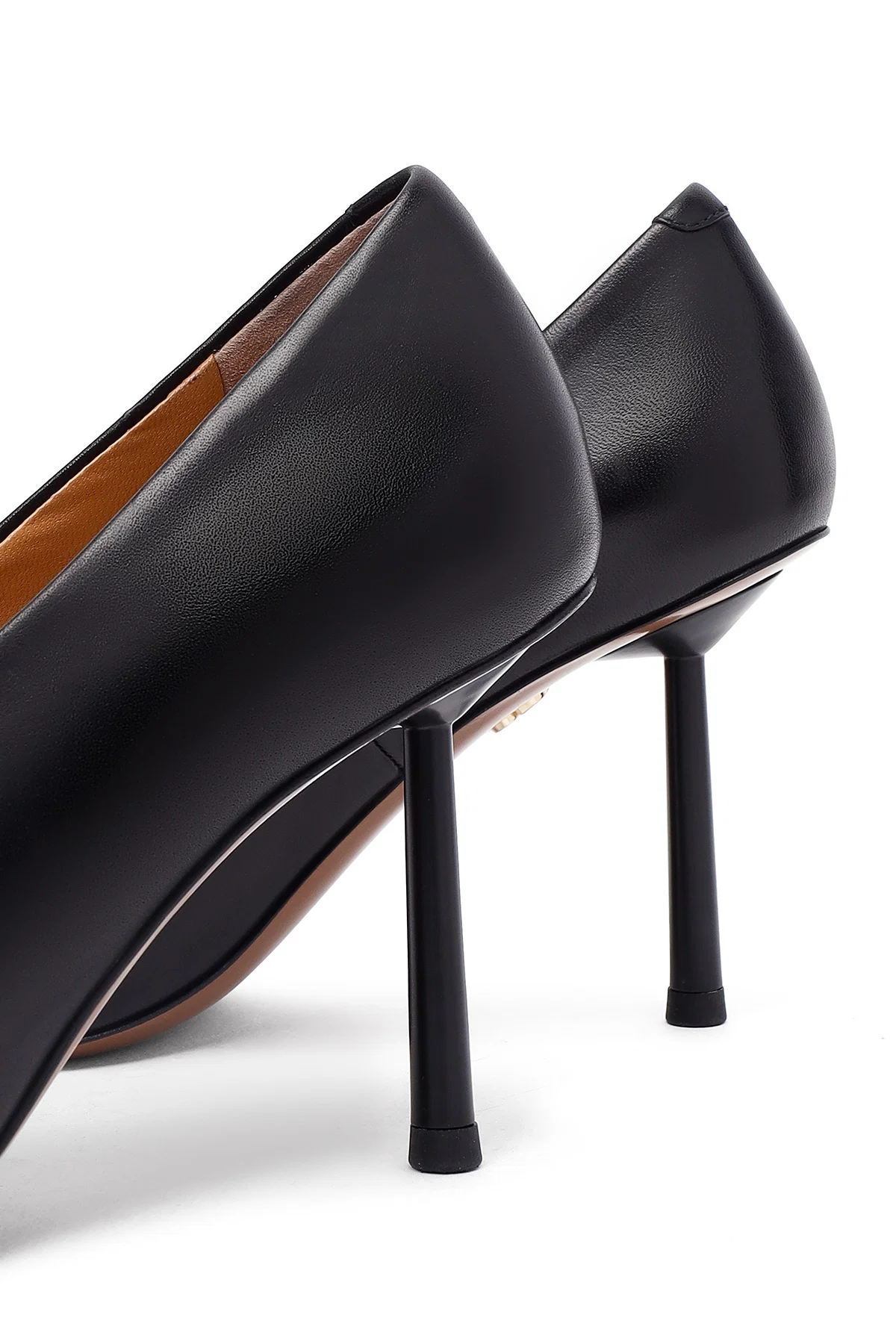 Kadın Siyah İnce Topuklu Deri Stiletto - Image 9