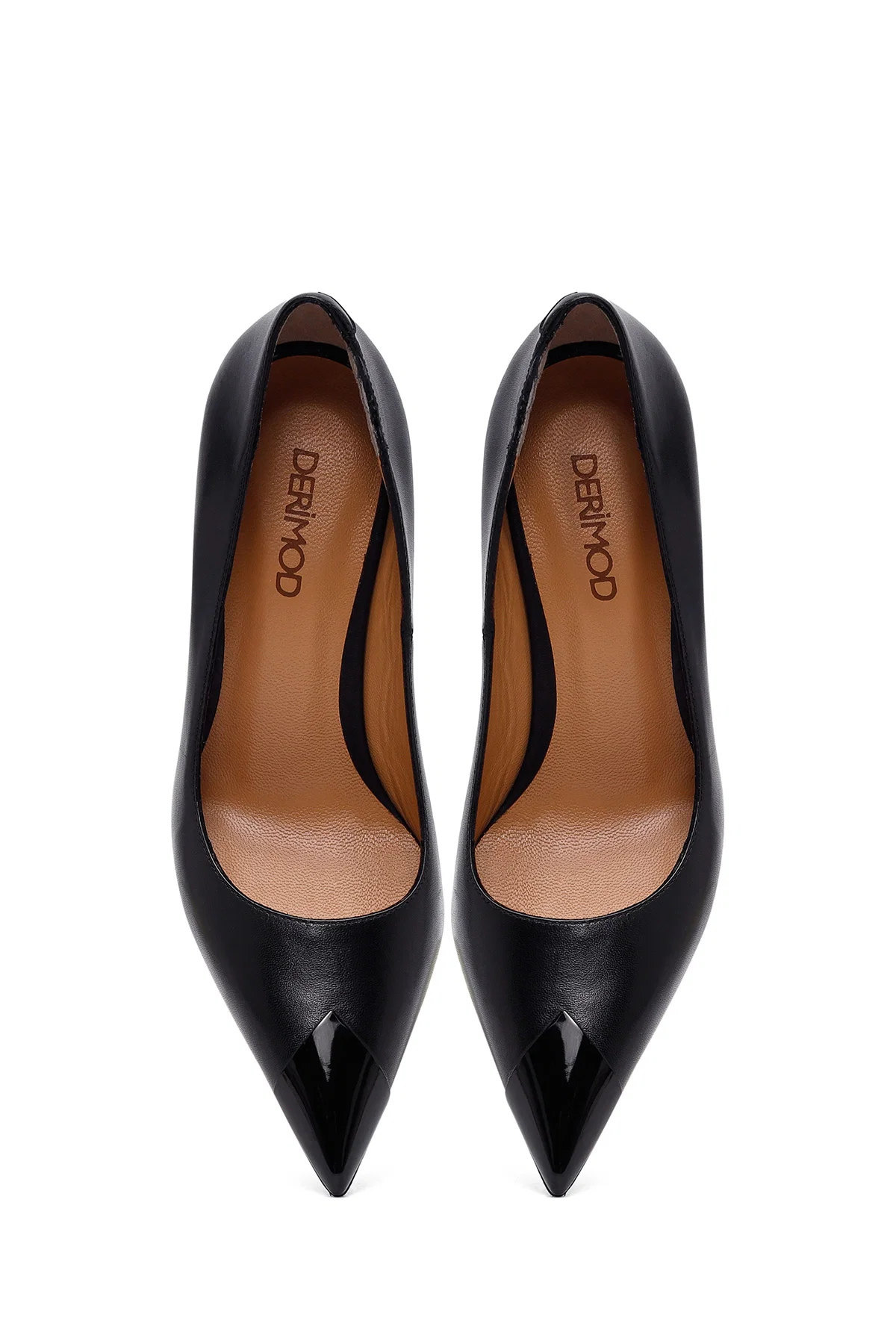 Kadın Siyah İnce Topuklu Deri Stiletto - Image 8