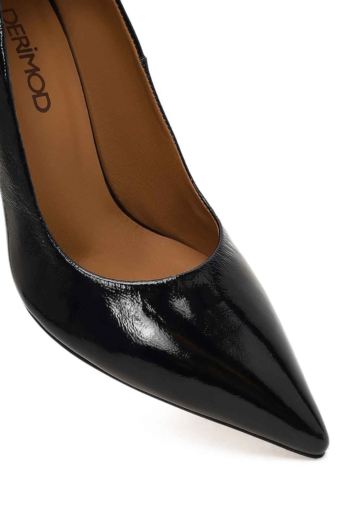 Kadın Siyah İnce Topuklu Deri Stiletto - Image 10
