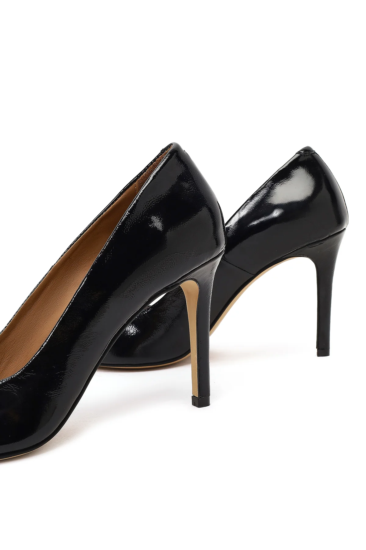 Kadın Siyah İnce Topuklu Deri Stiletto - Image 11