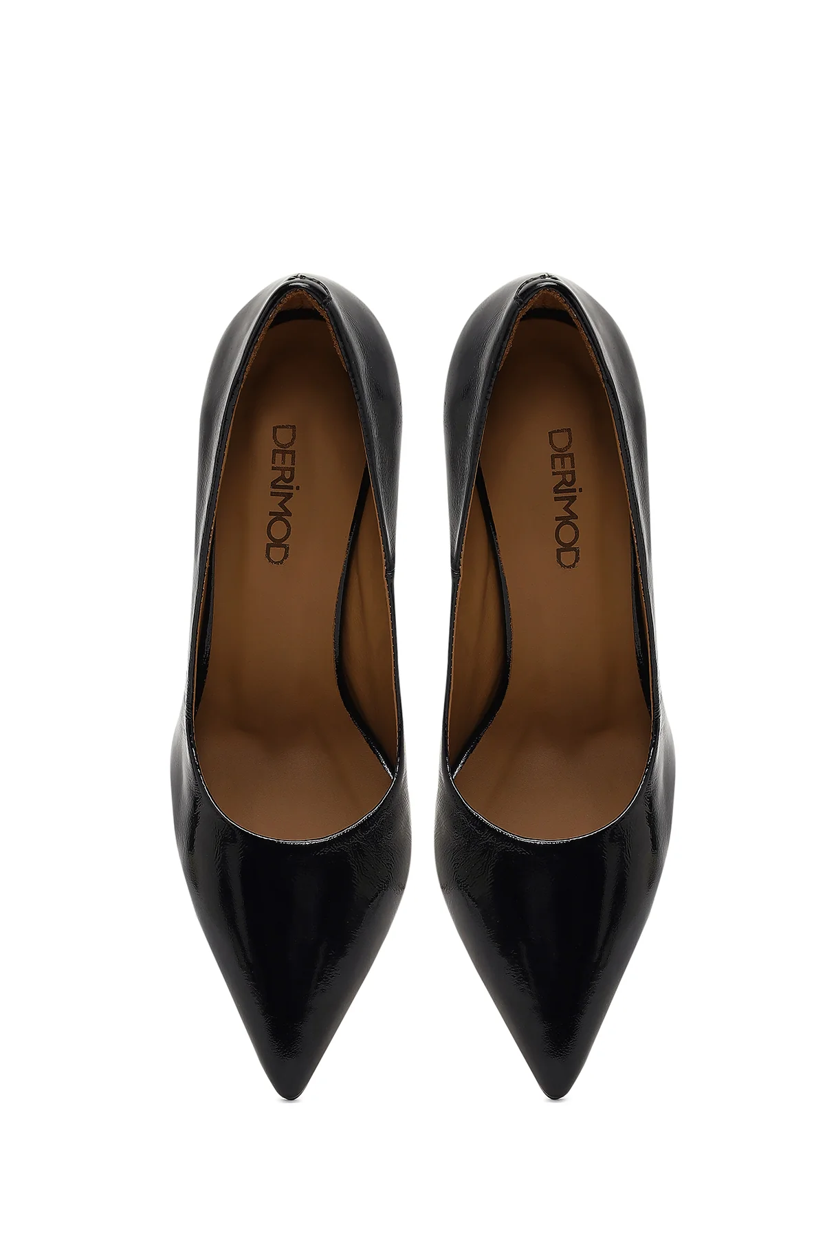 Kadın Siyah İnce Topuklu Deri Stiletto - Image 8