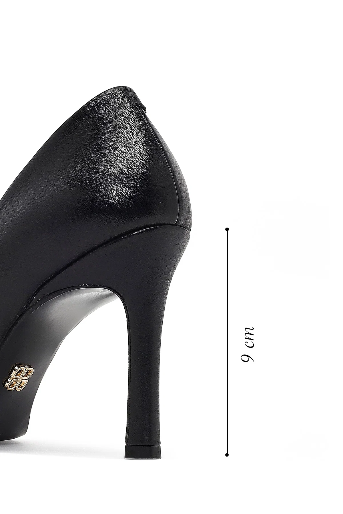 Kadın Siyah İnce Topuklu Deri Stiletto - Image 2