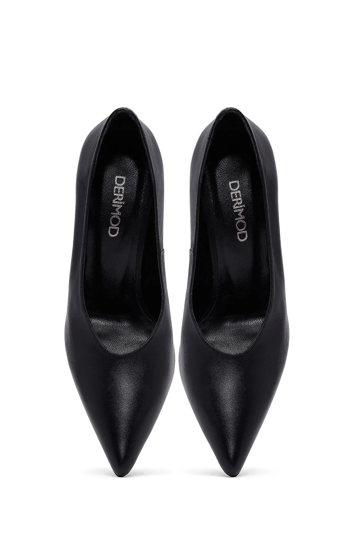 Kadın Siyah İnce Topuklu Deri Stiletto - Image 8