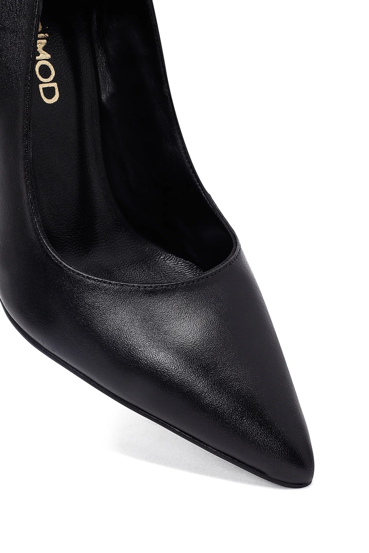 Kadın Siyah İnce Topuklu Deri Stiletto - Image 13