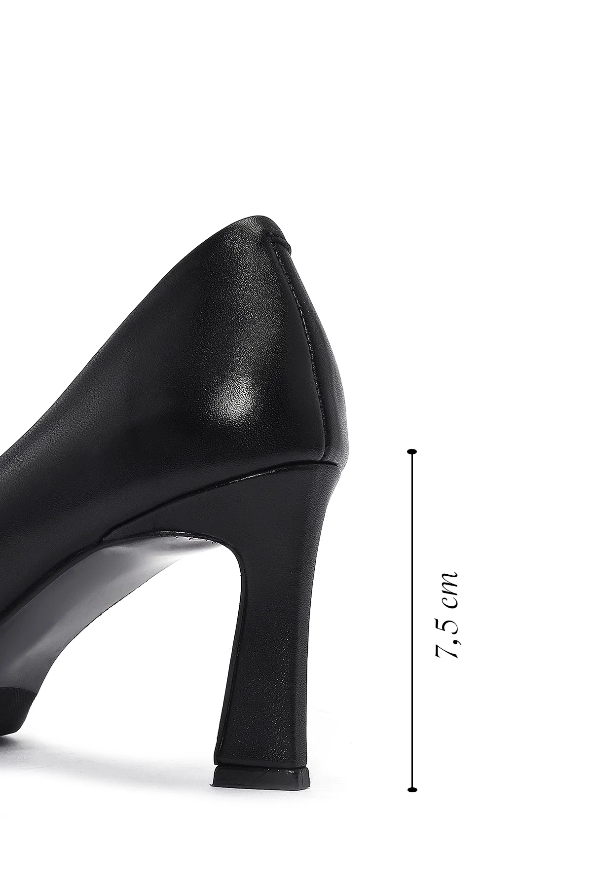 Kadın Siyah İnce Topuklu Deri Stiletto - Image 2
