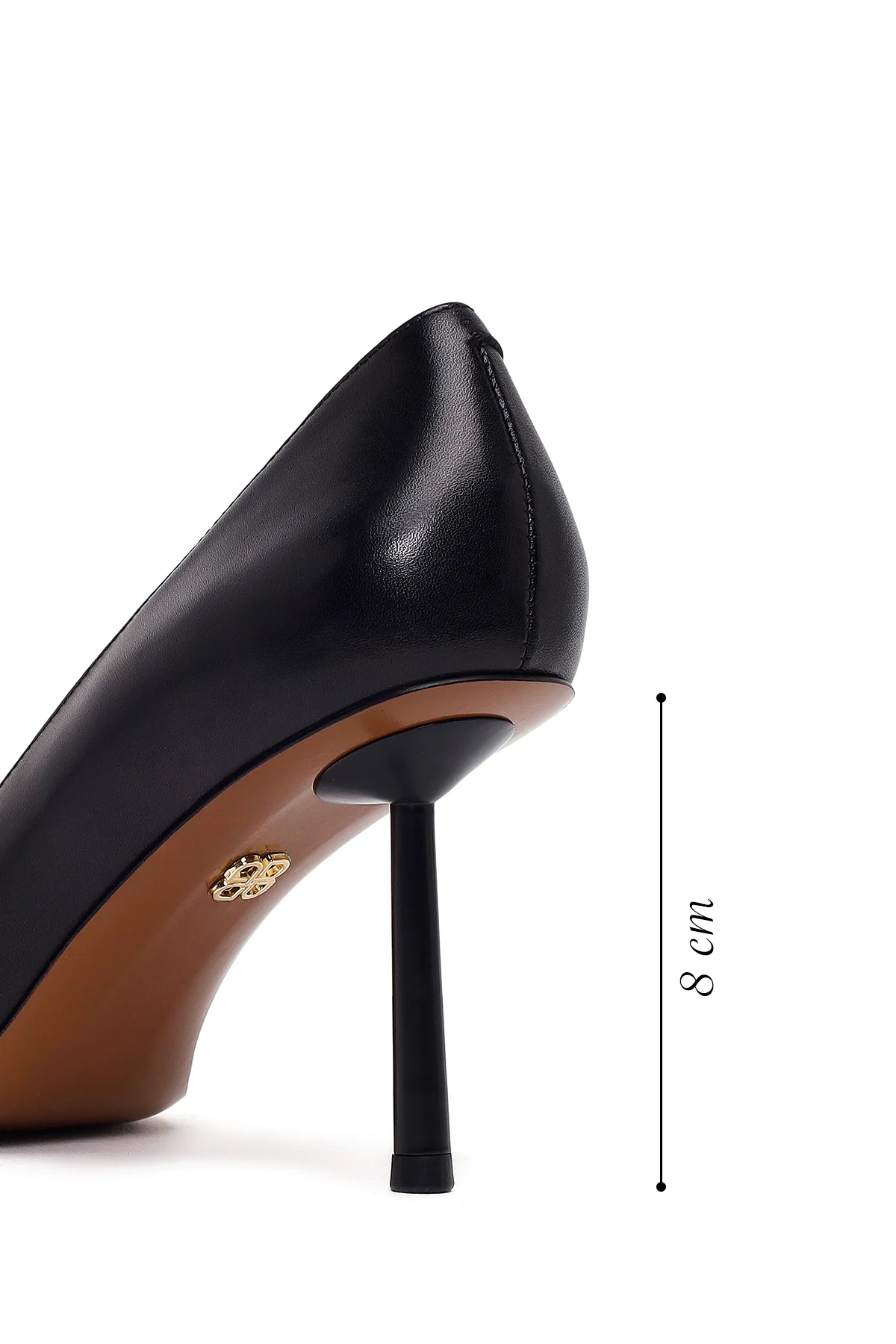 Kadın Siyah İnce Topuklu Deri Stiletto - Image 4
