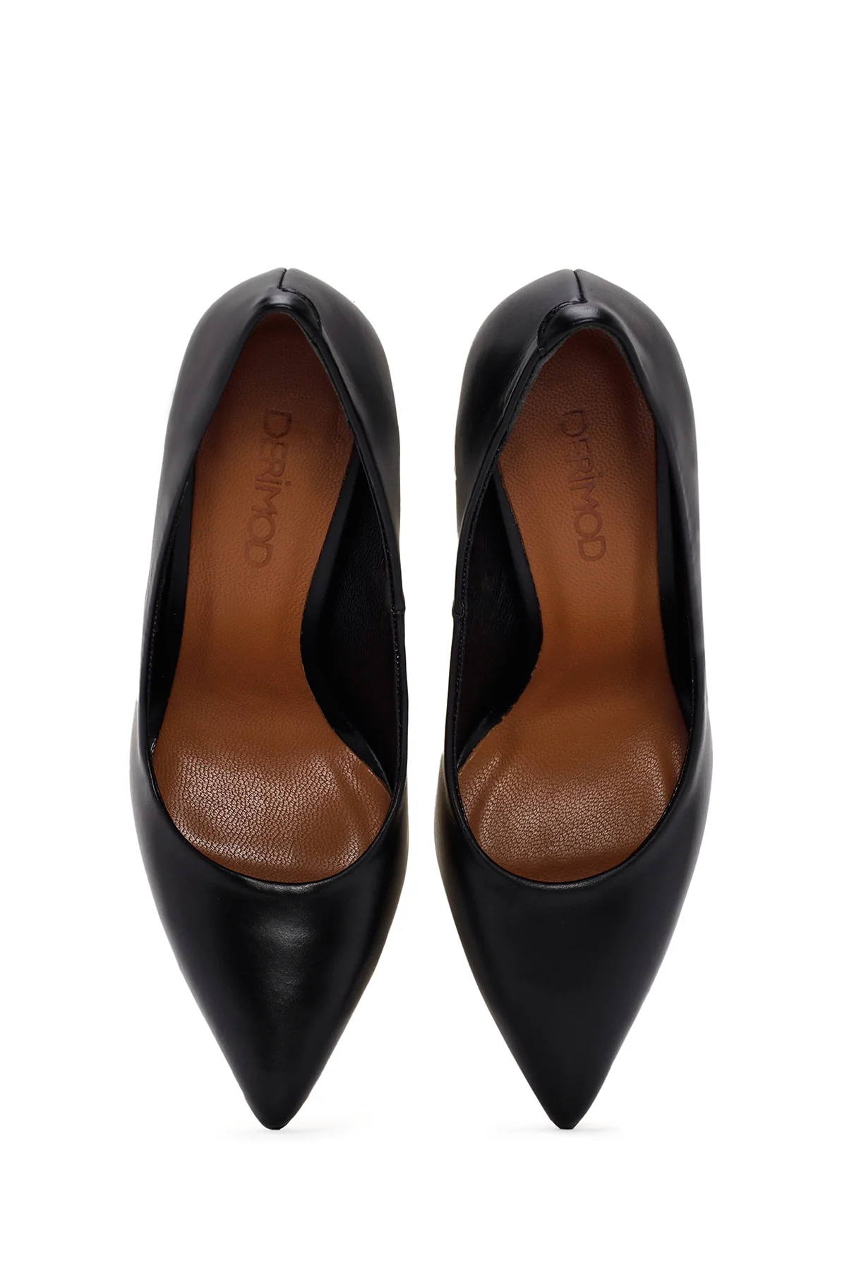 Kadın Siyah İnce Yüksek Topuklu Deri Stiletto - Image 8