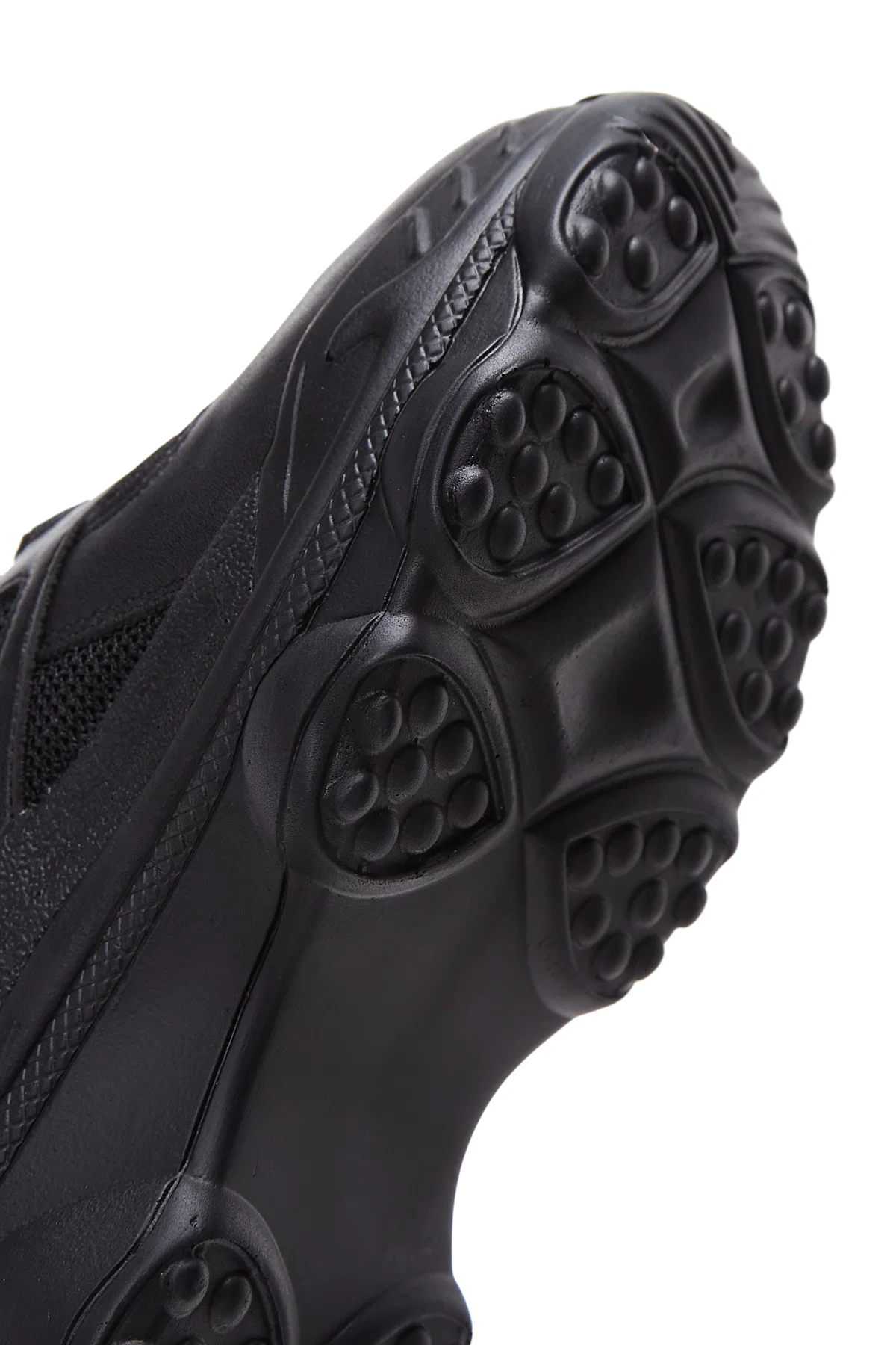 Kadın Siyah Kalın Tabanlı Bağcıklı Sneaker - Image 9