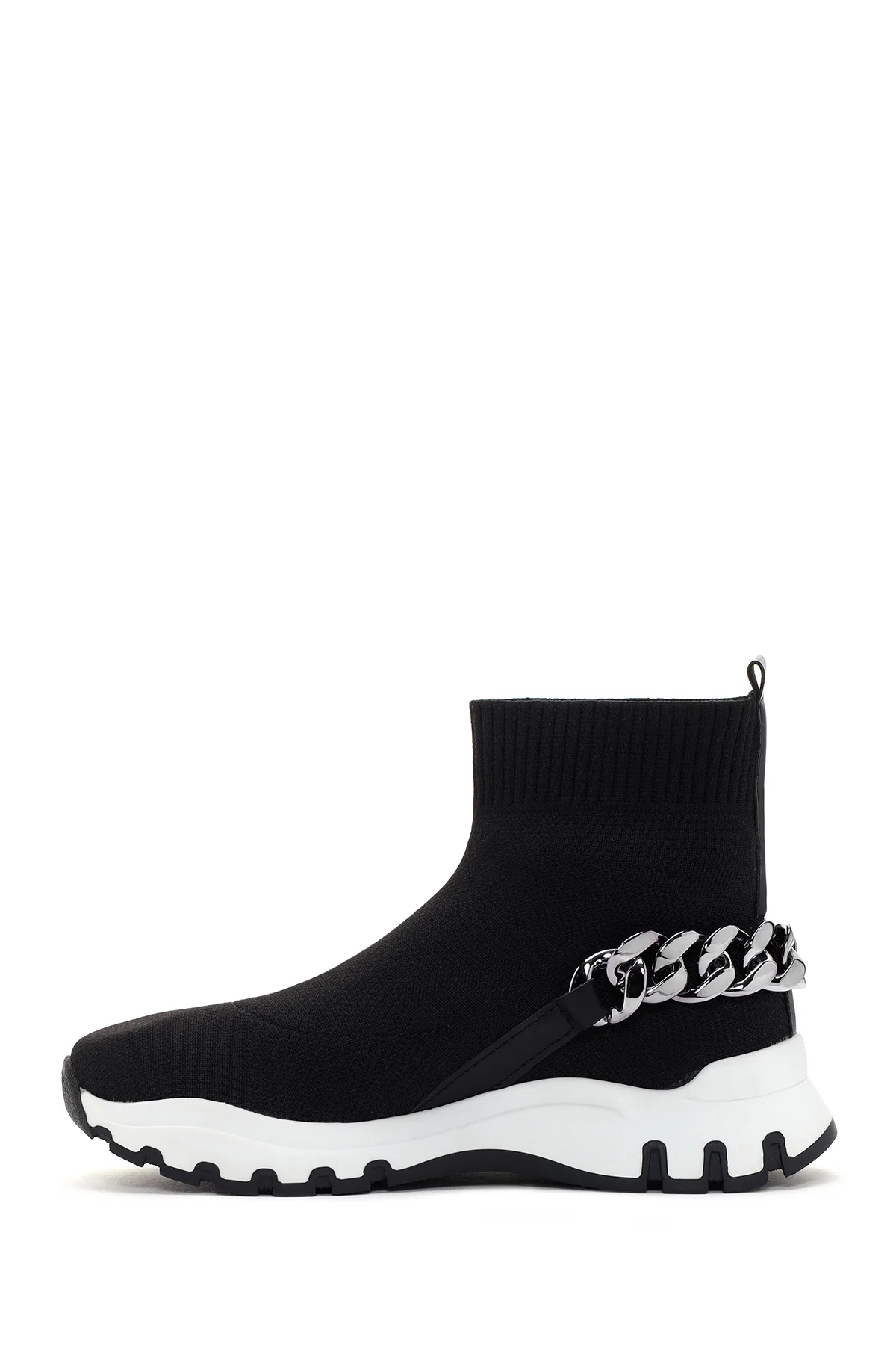 Kadın Siyah Kalın Tabanlı Bilekli Sneaker - Image 2