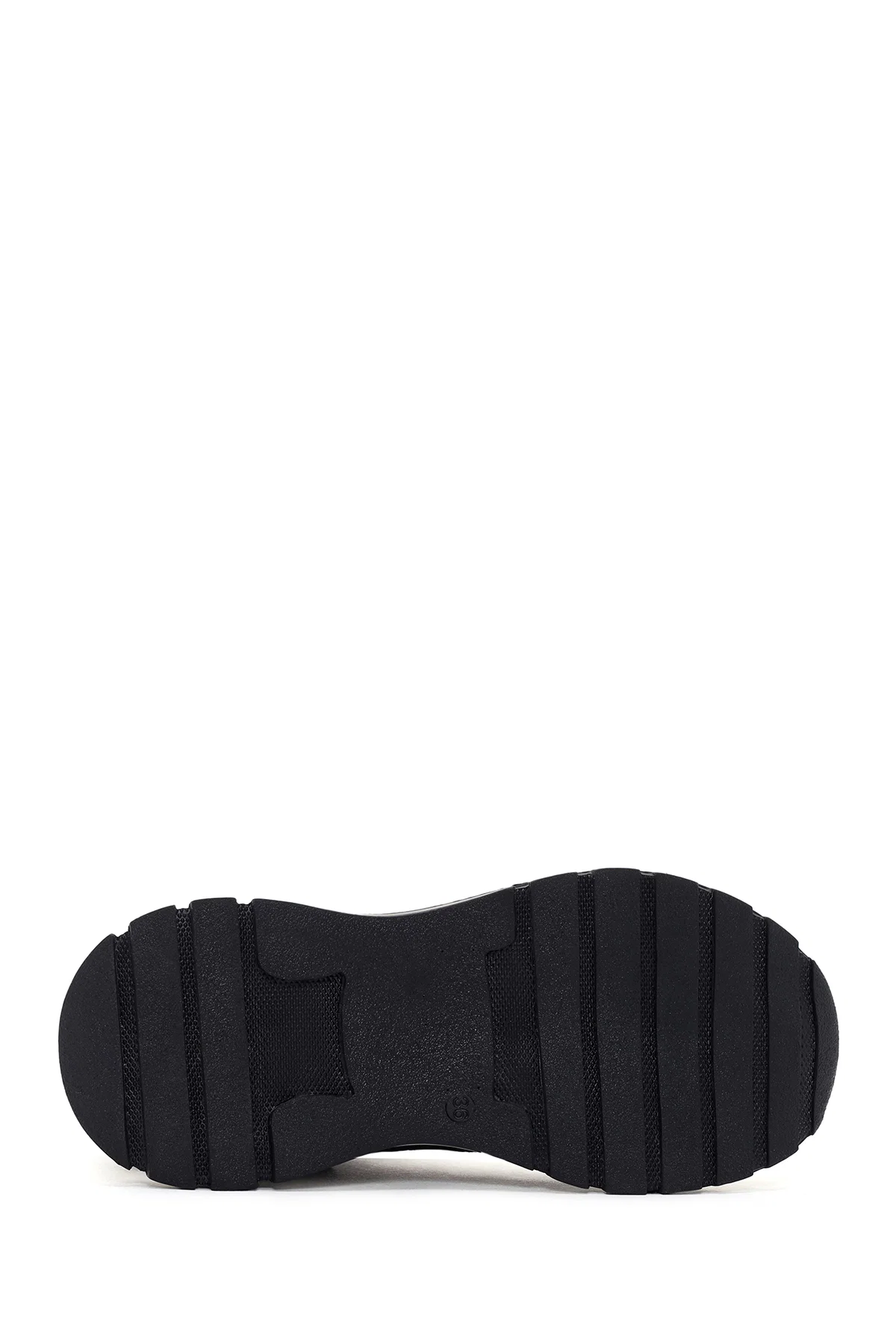 Kadın Siyah Kalın Tabanlı Bilekli Sneaker - Image 4