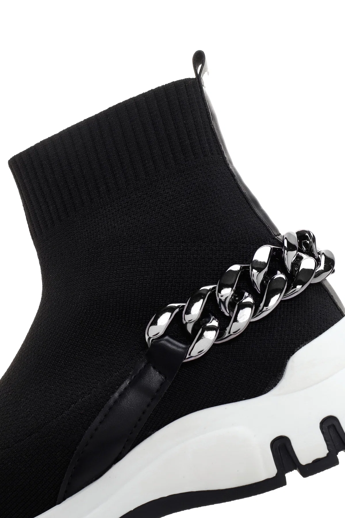 Kadın Siyah Kalın Tabanlı Bilekli Sneaker - Image 7
