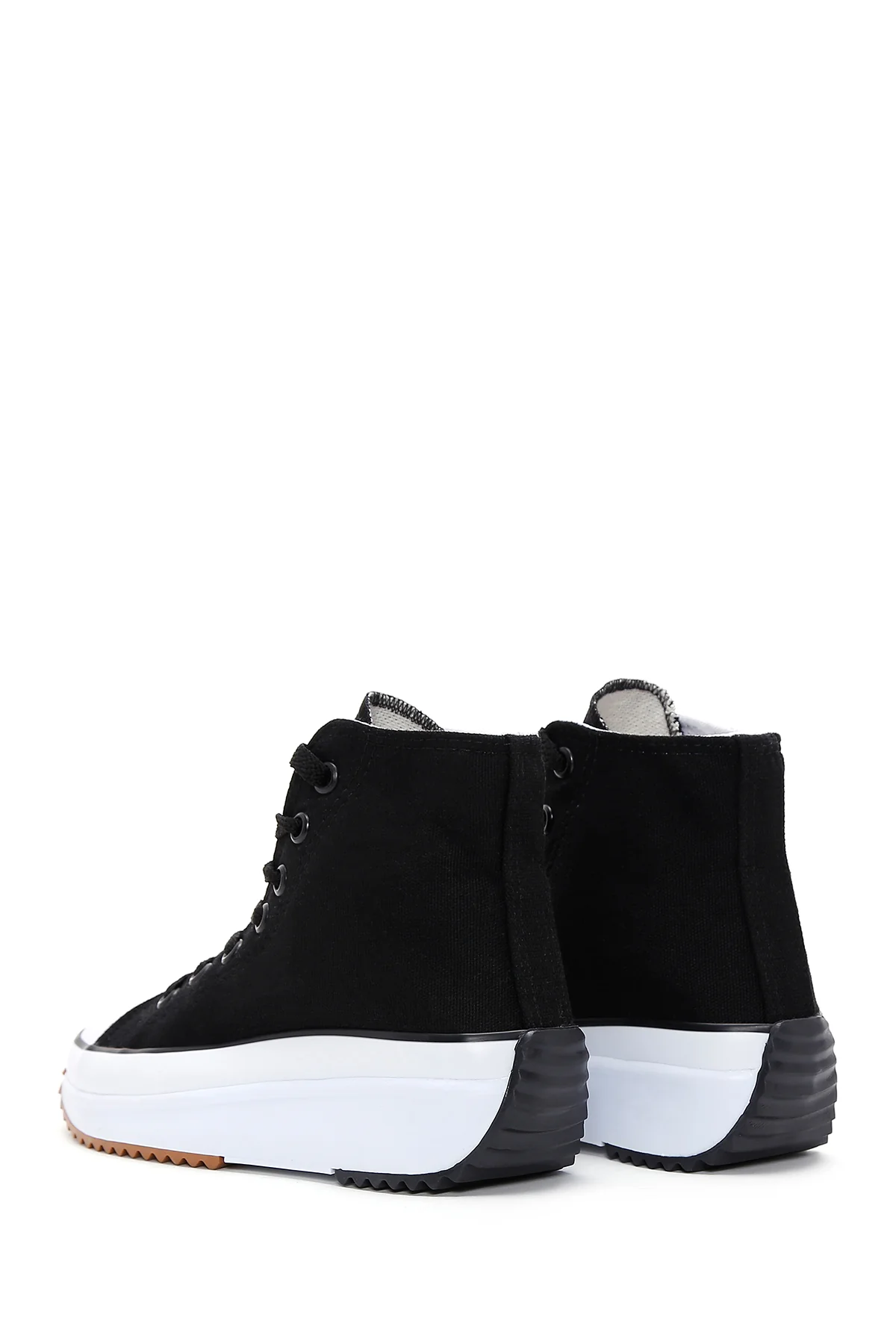 Kadın Siyah Kalın Tabanlı Bilekli Sneaker - Image 5