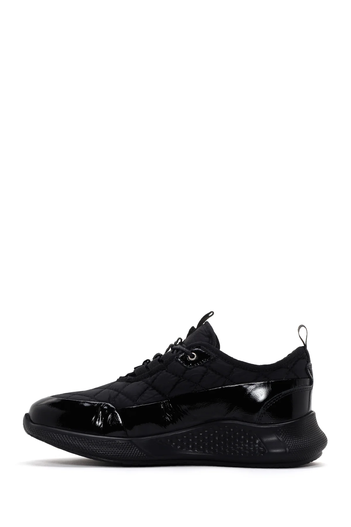 Kadın Siyah Kalın Tabanlı Deri Sneaker - Image 2