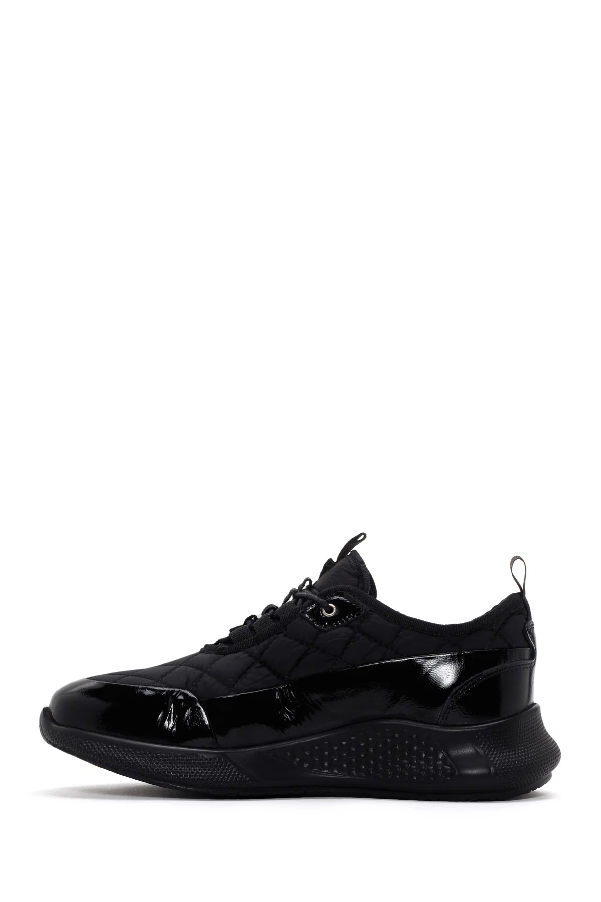 Kadın Siyah Kalın Tabanlı Deri Sneaker - Image 2