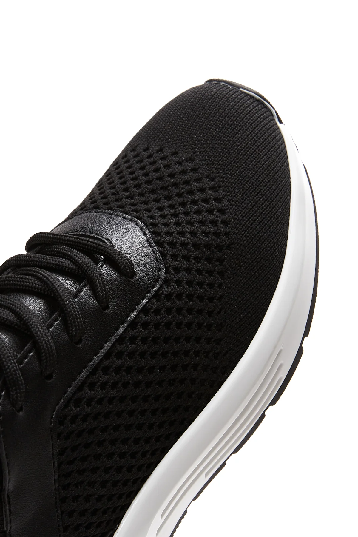 Kadın Siyah Kalın Tabanlı Kumaş Sneaker - Image 8