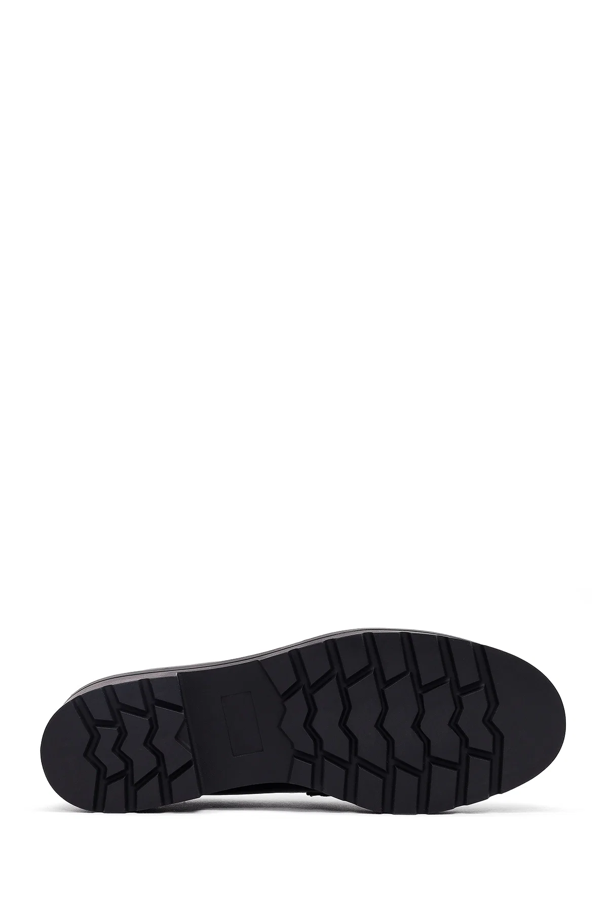 Kadın Siyah Kalın Tabanlı Maskülen Loafer - Image 4