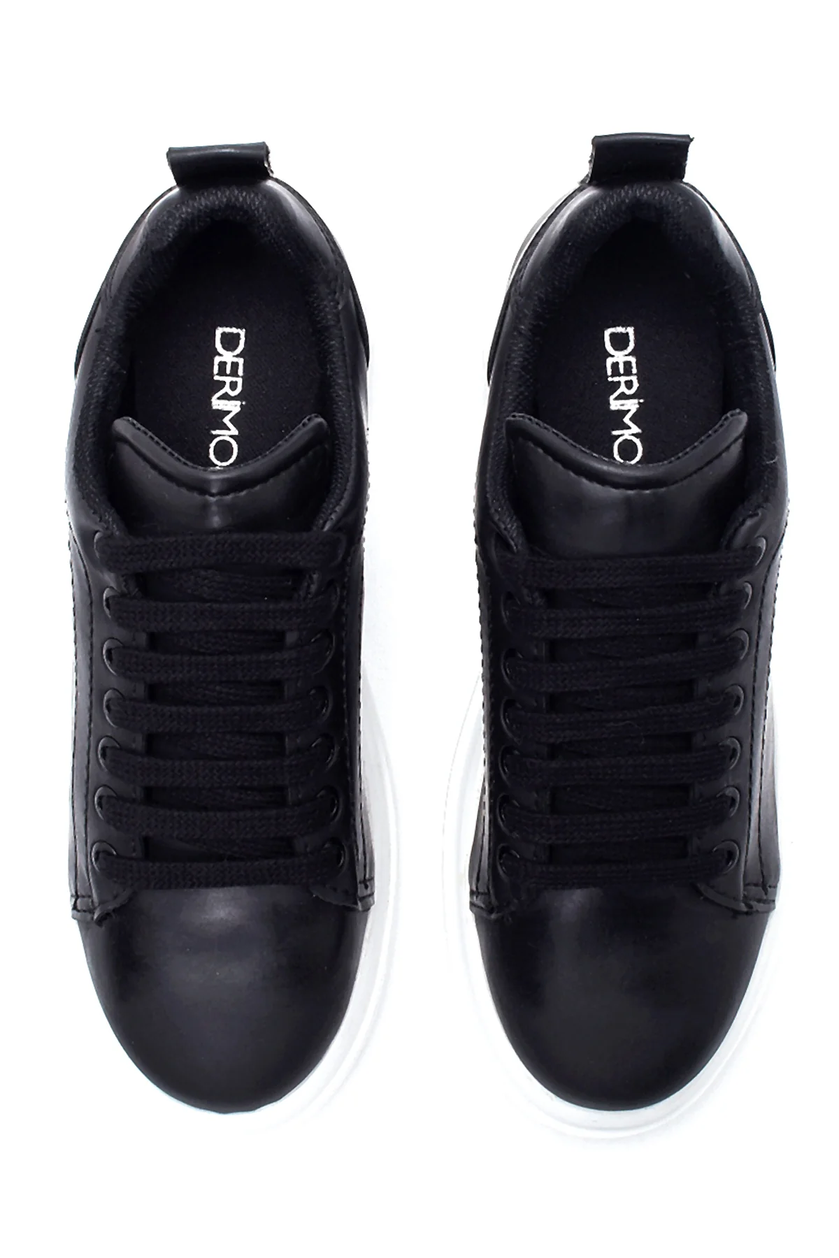 Kadın Siyah Kalın Tabanlı Sneaker - Image 7