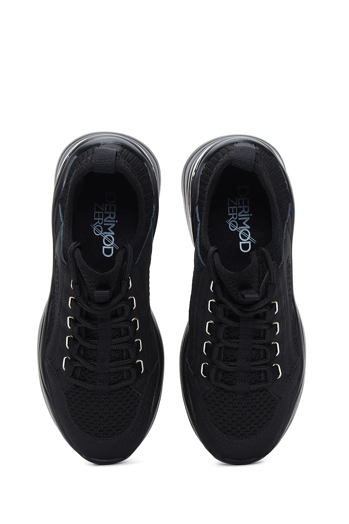 Kadın Siyah Kalın Tabanlı Sneaker - Image 6