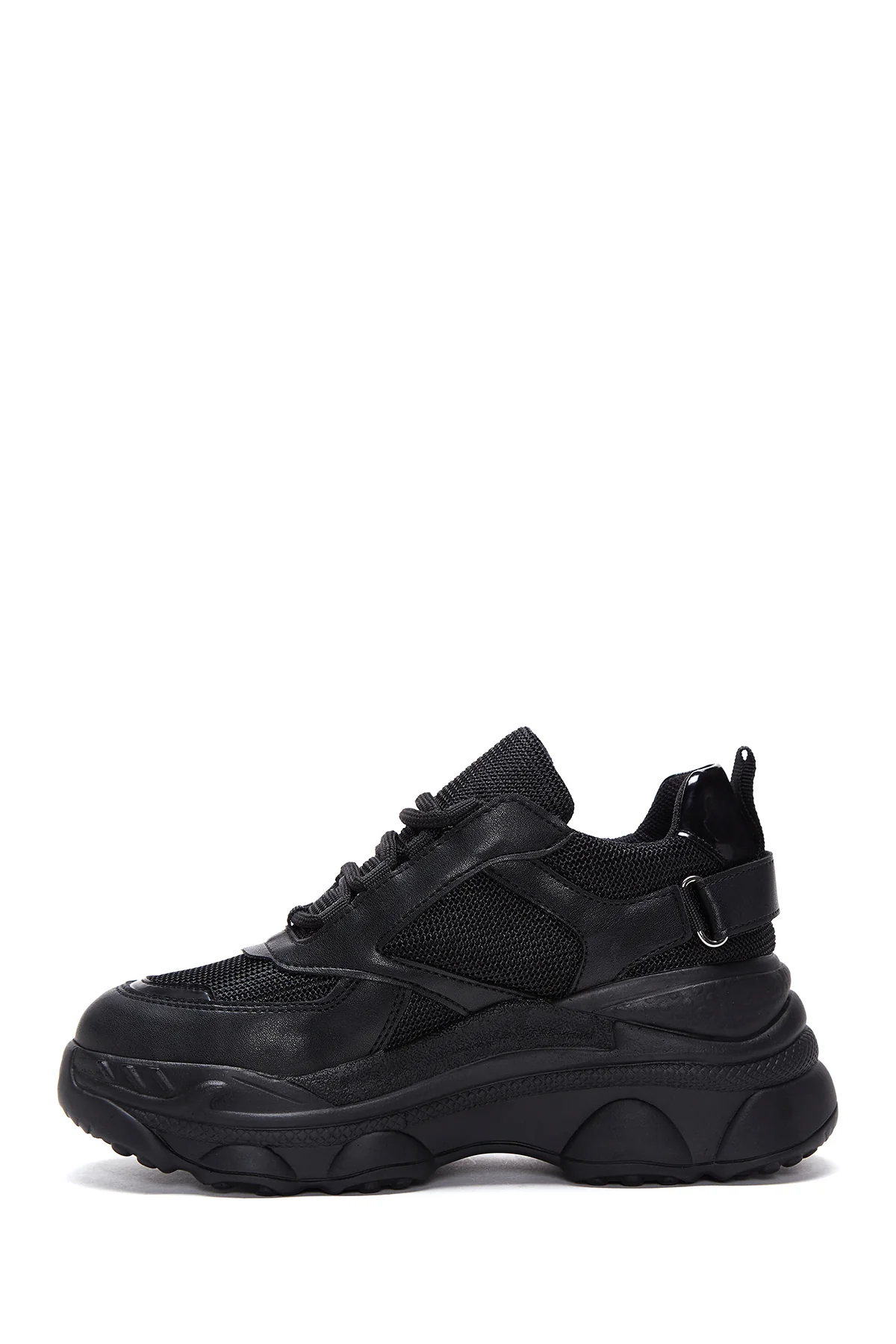 Kadın Siyah Kalın Tabanlı Sneaker - Image 2