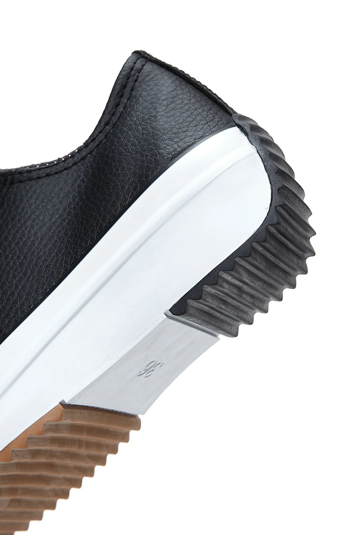 Kadın Siyah Kalın Tabanlı Sneaker - Image 8