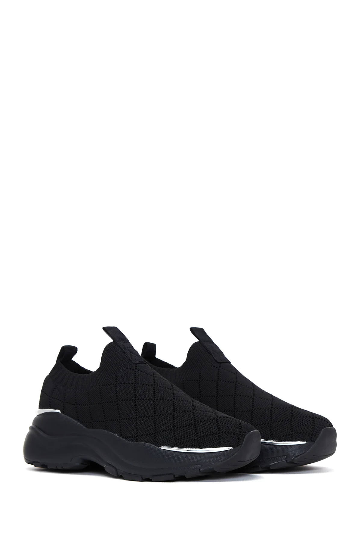 Kadın Siyah Kalın Tabanlı Sneaker - Image 3