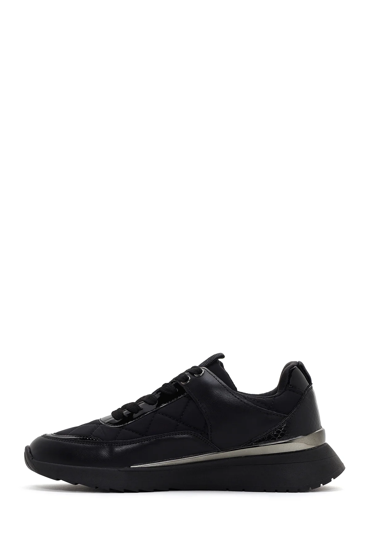 Kadın Siyah Kalın Tabanlı Sneaker - Image 2