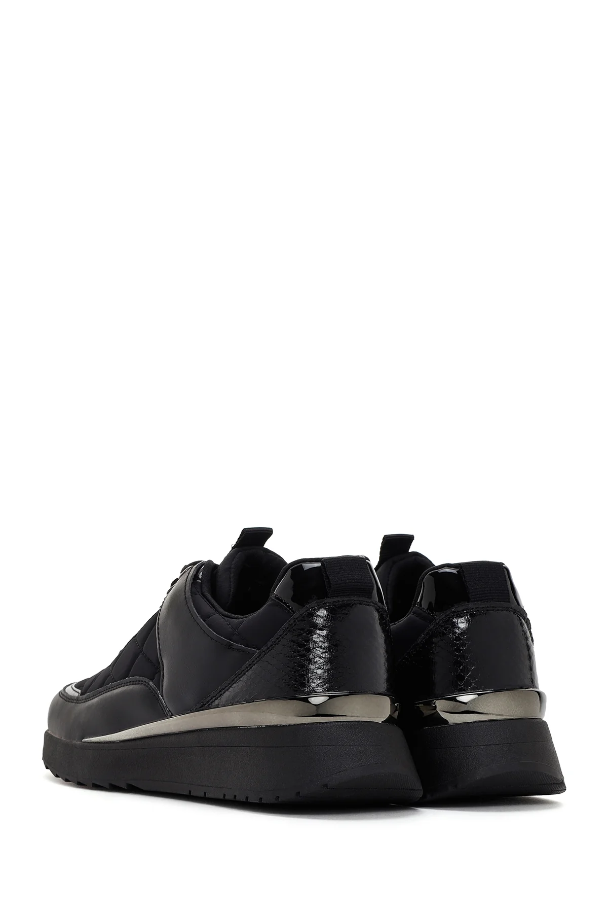 Kadın Siyah Kalın Tabanlı Sneaker - Image 5
