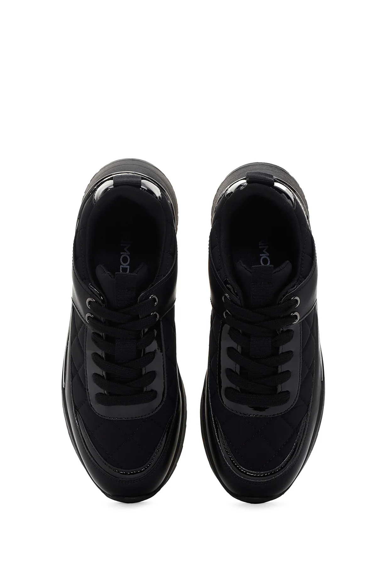 Kadın Siyah Kalın Tabanlı Sneaker - Image 6
