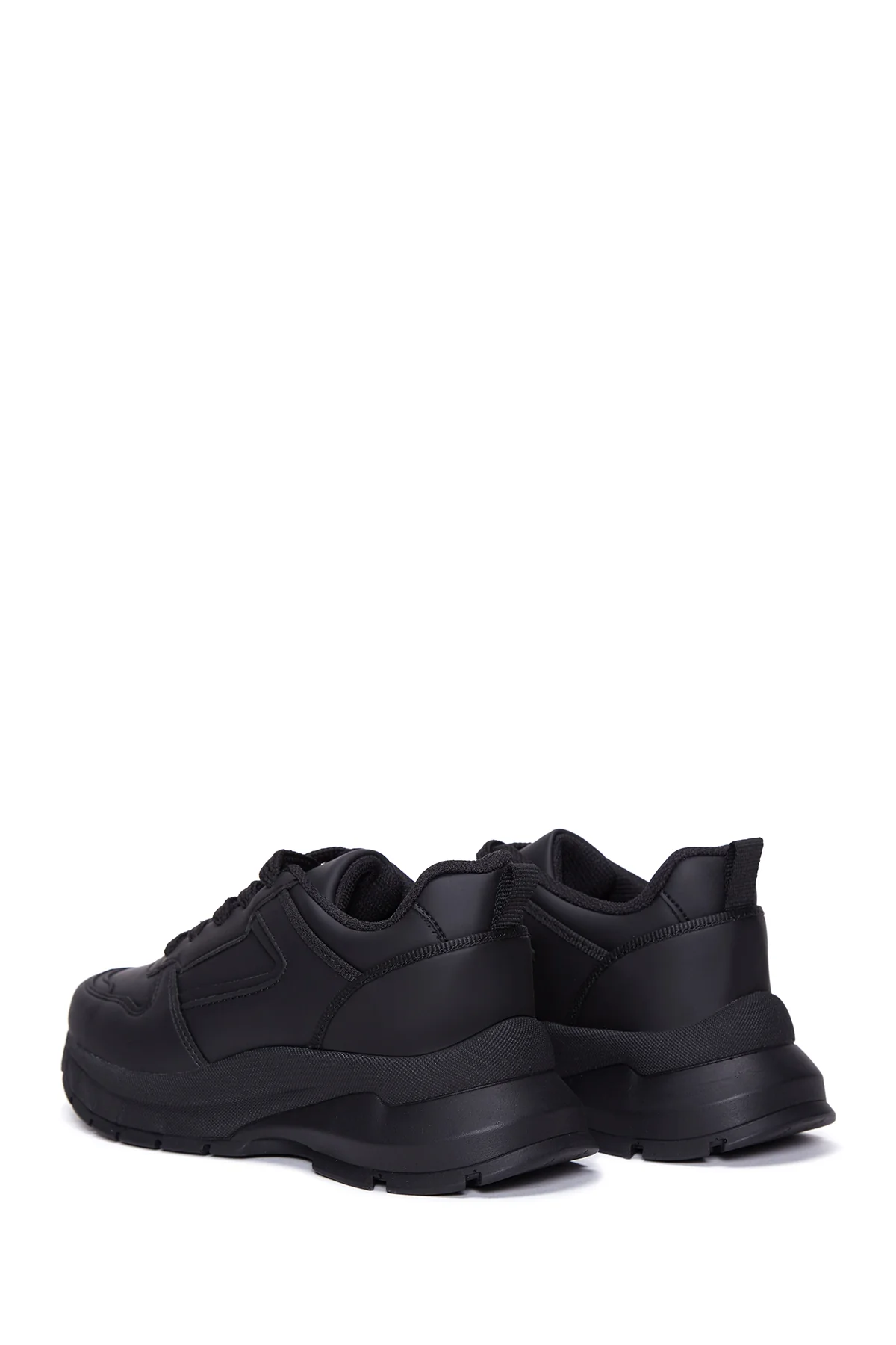 Kadın Siyah Kalın Tabanlı Sneaker - Image 5