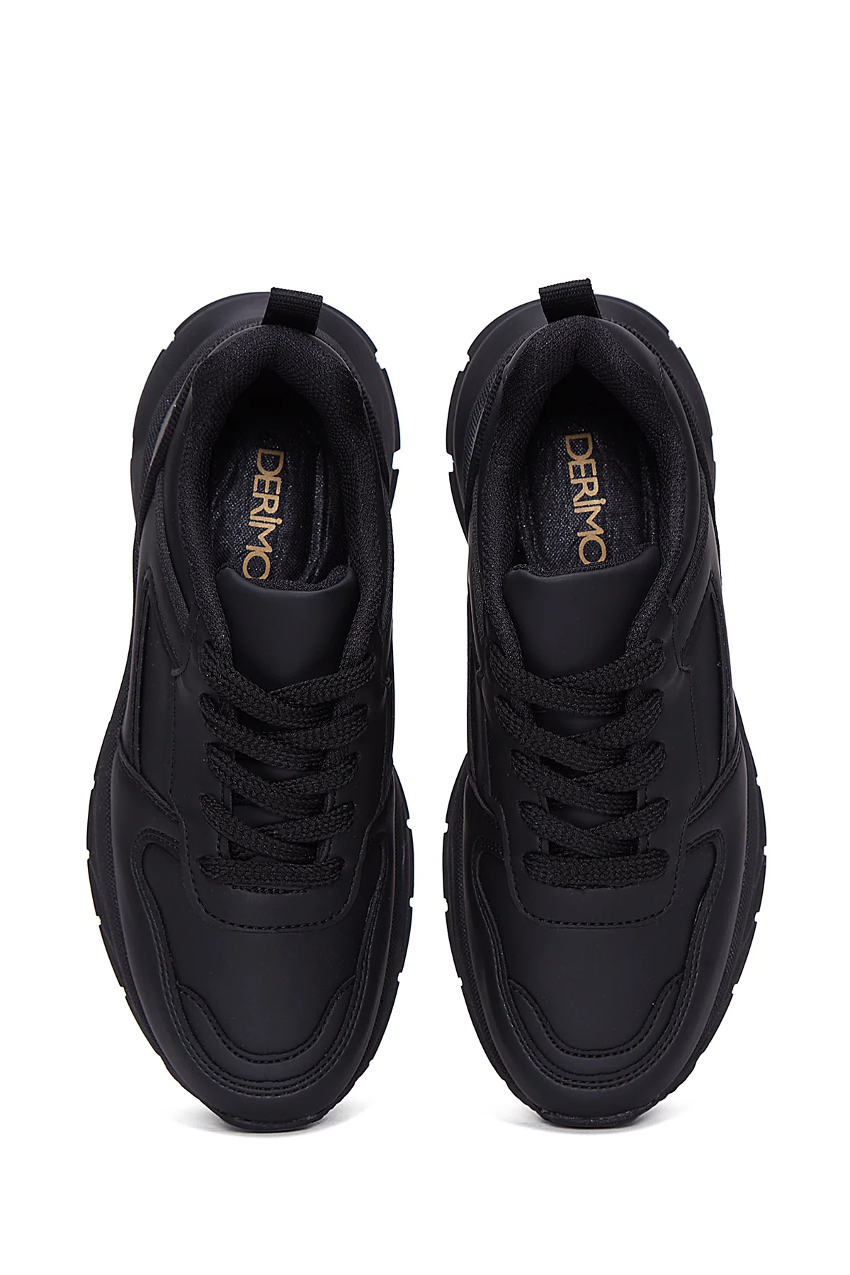 Kadın Siyah Kalın Tabanlı Sneaker - Image 6