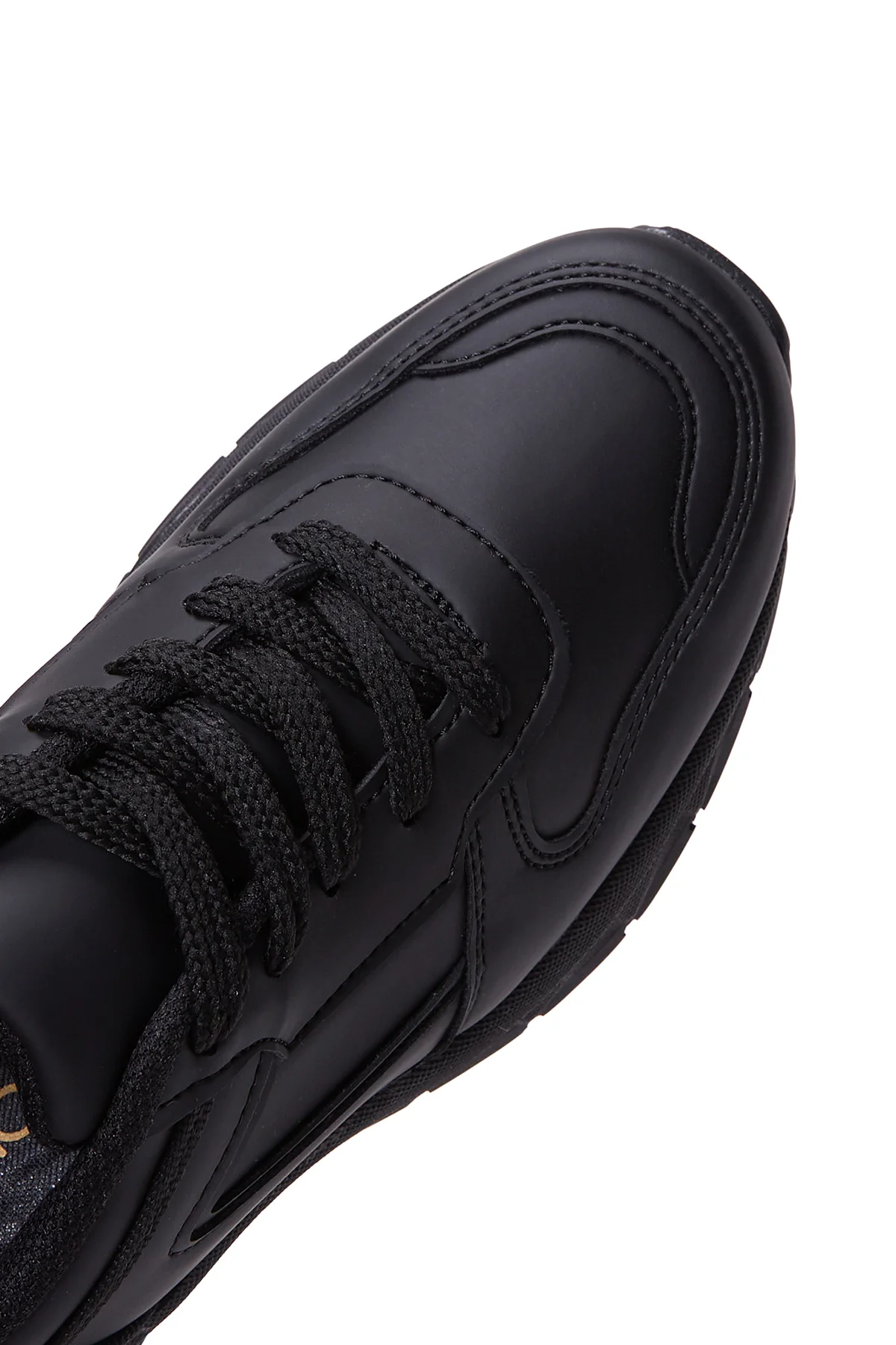 Kadın Siyah Kalın Tabanlı Sneaker - Image 7