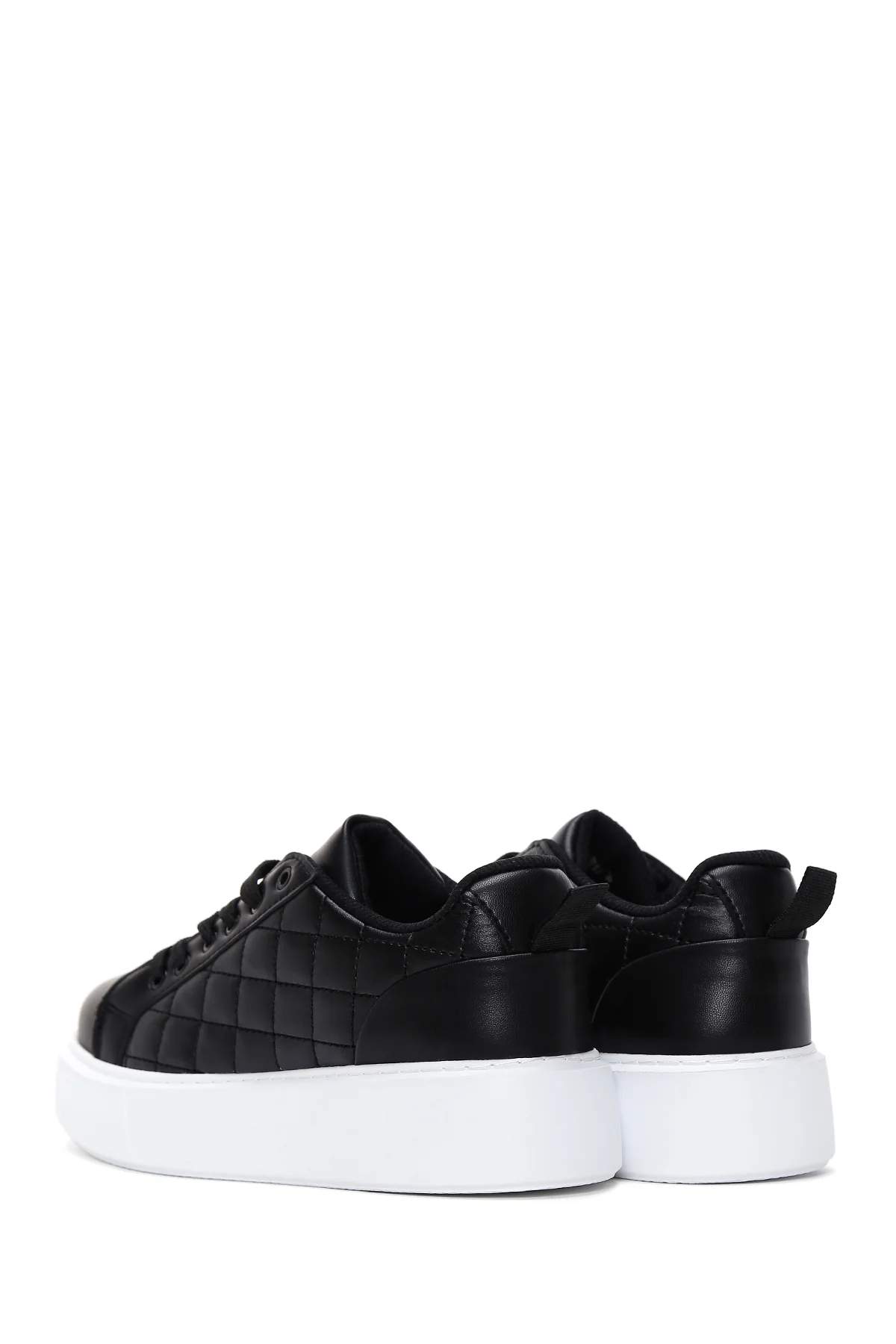 Kadın Siyah Kalın Tabanlı Sneaker - Image 5