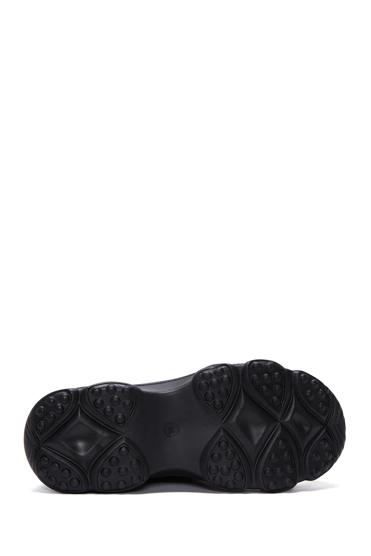 Kadın Siyah Kalın Tabanlı Sneaker - Image 4