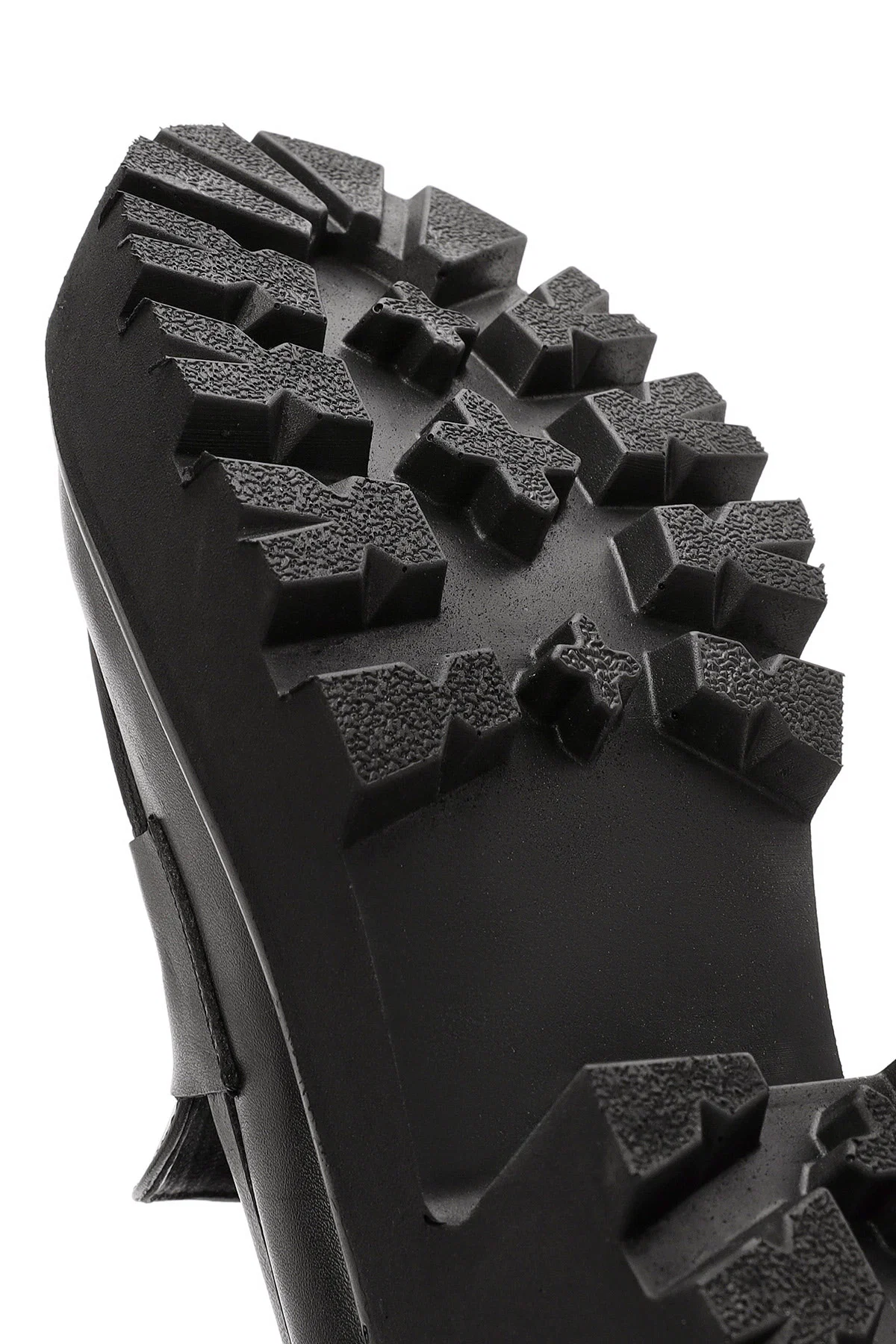 Kadın Siyah Kalın Topuklu Deri Maskülen Loafer - Image 12