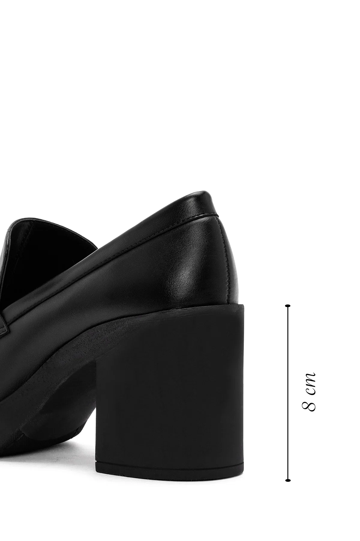 Kadın Siyah Kalın Topuklu Loafer - Image 2
