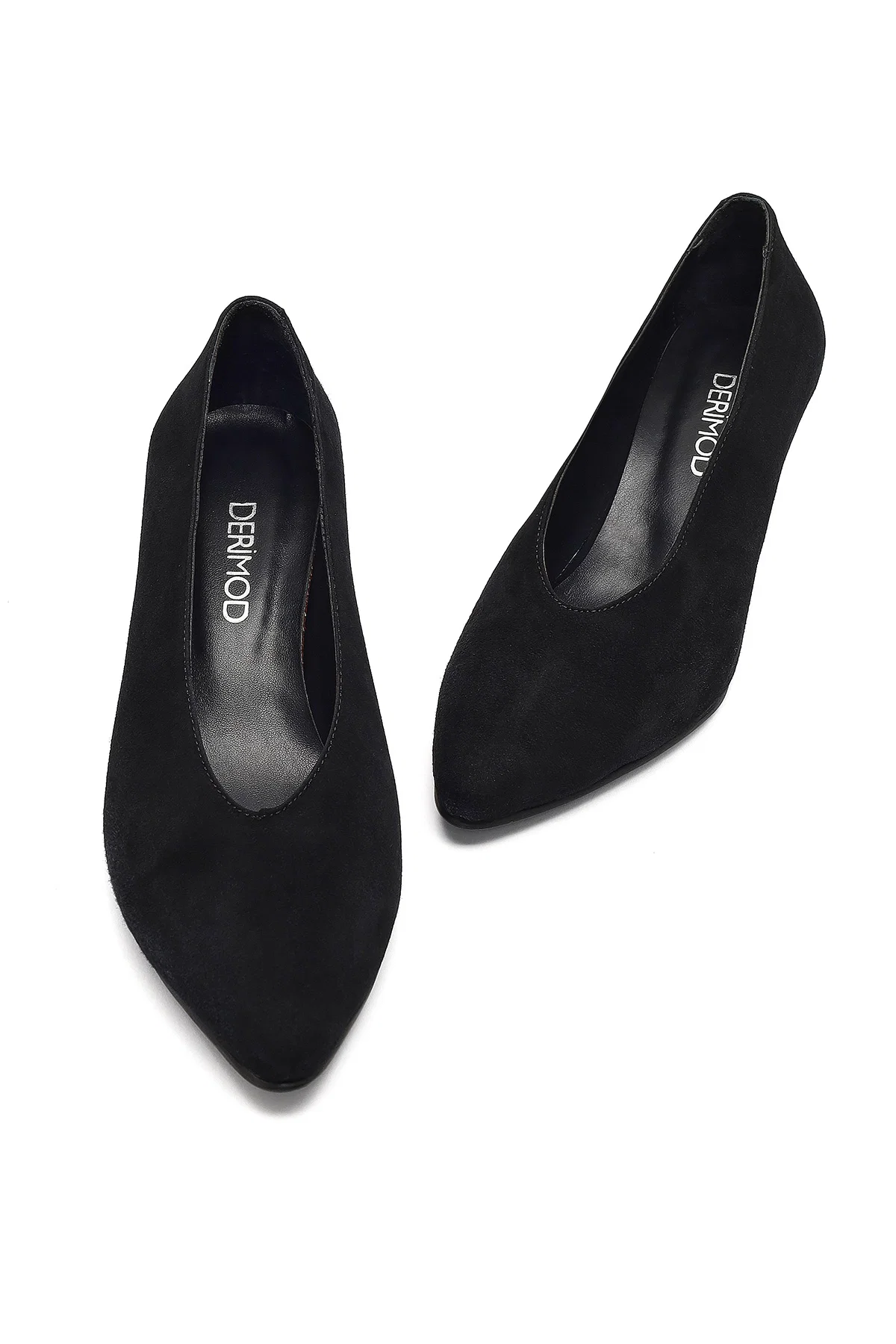 Kadın Siyah Kısa İnce Topuklu Süet Deri Stiletto - Image 11