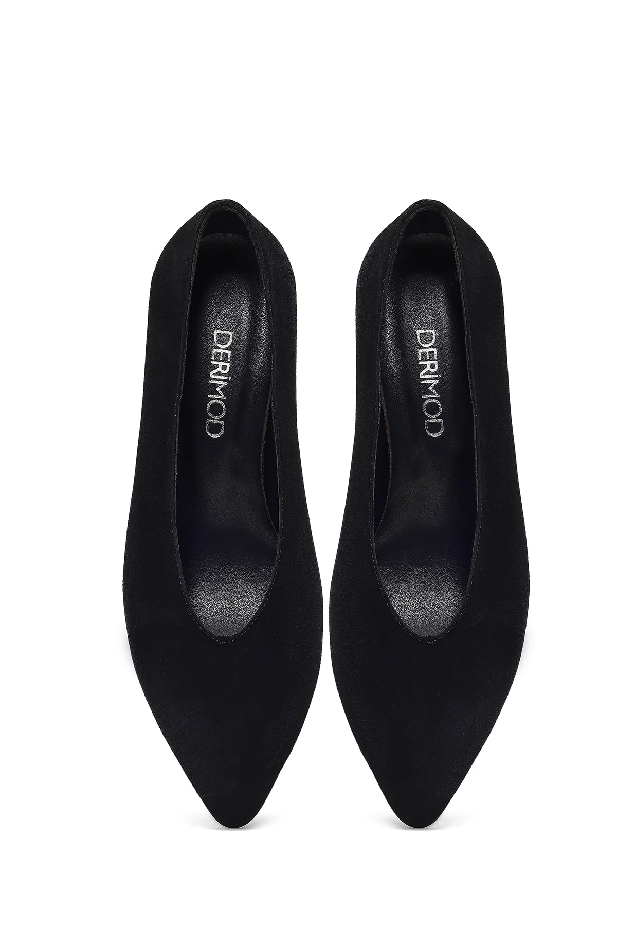 Kadın Siyah Kısa İnce Topuklu Süet Deri Stiletto - Image 8