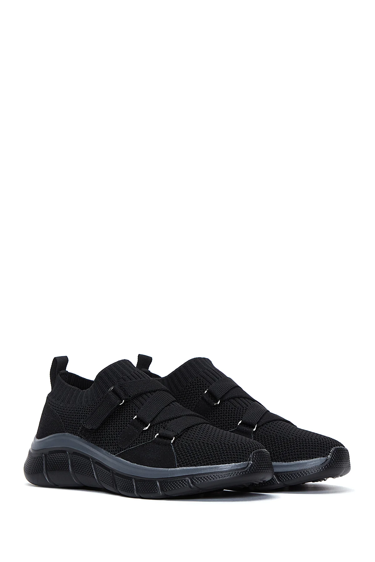 Kadın Siyah Kumaş Sneaker - Image 3