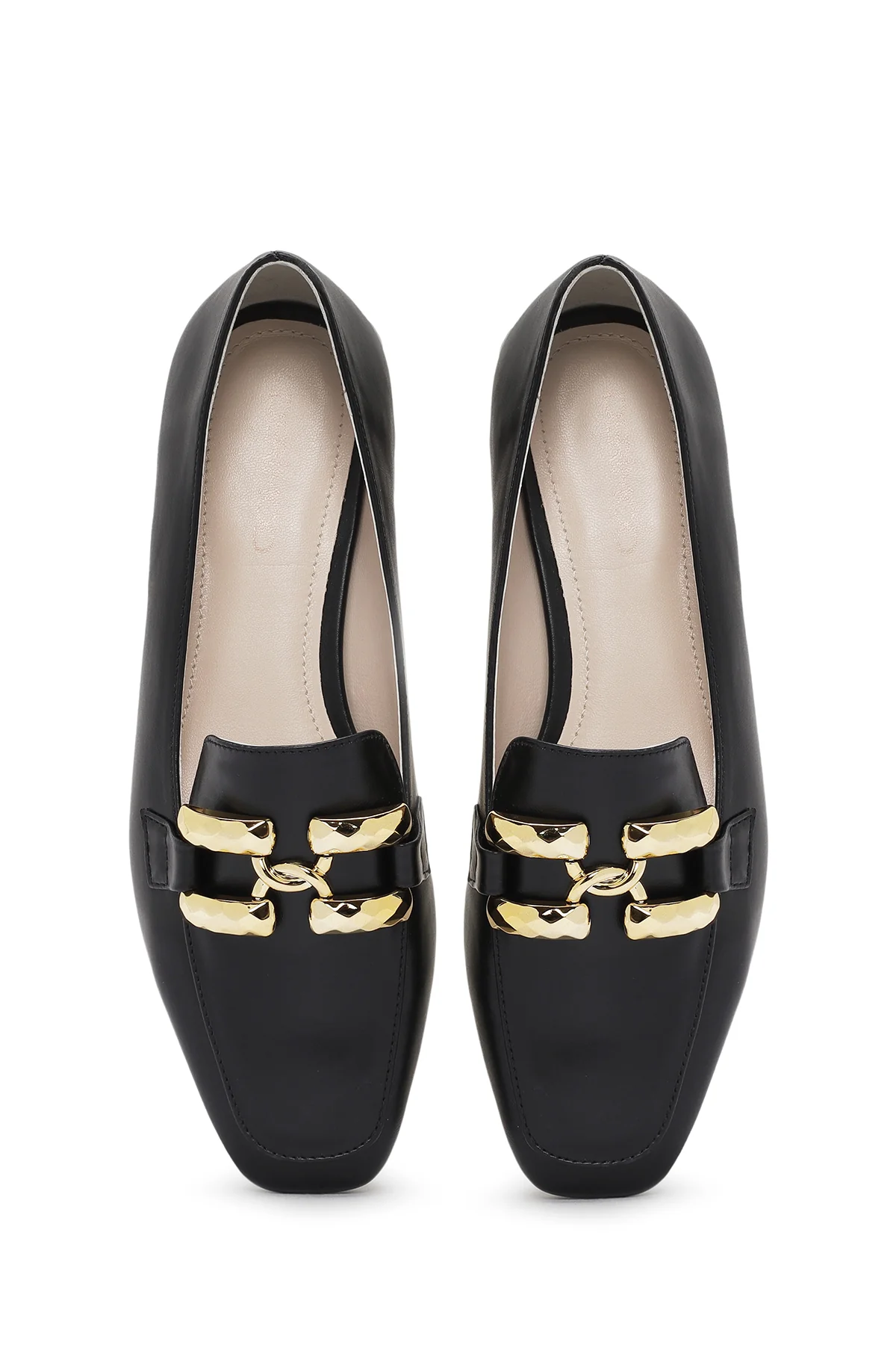 Kadın Siyah Maskülen Loafer - Image 7