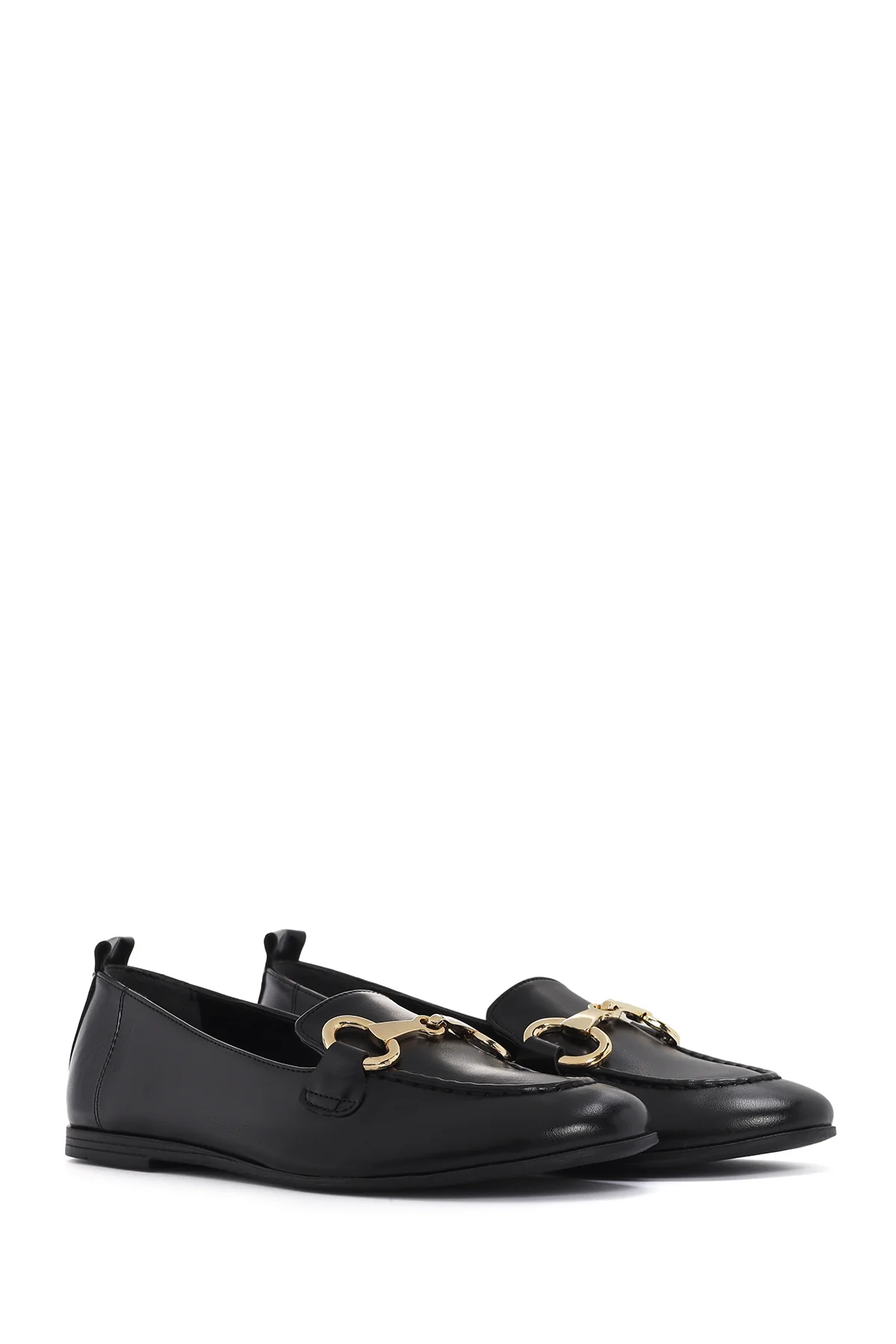 Kadın Siyah Maskülen Loafer - Image 3