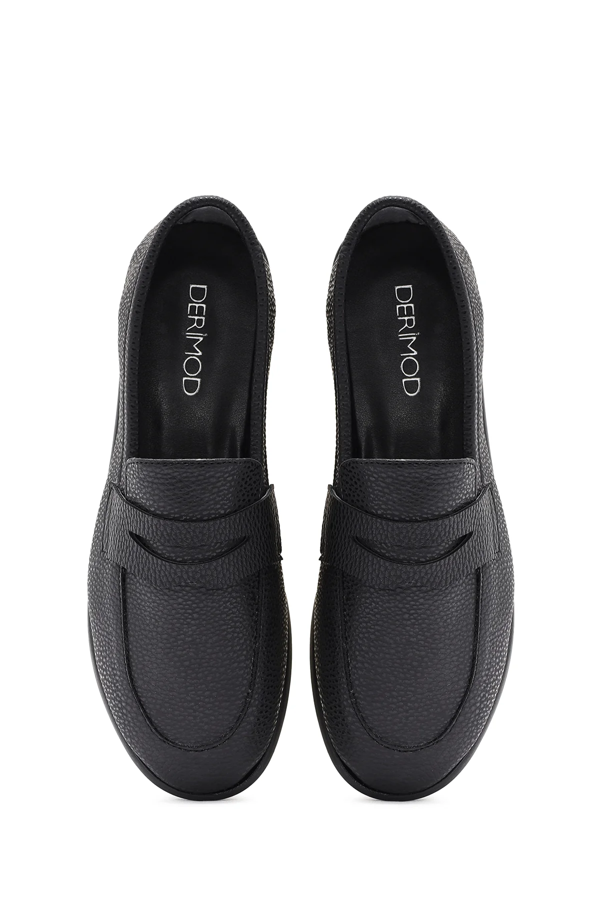 Kadın Siyah Maskülen Loafer - Image 7