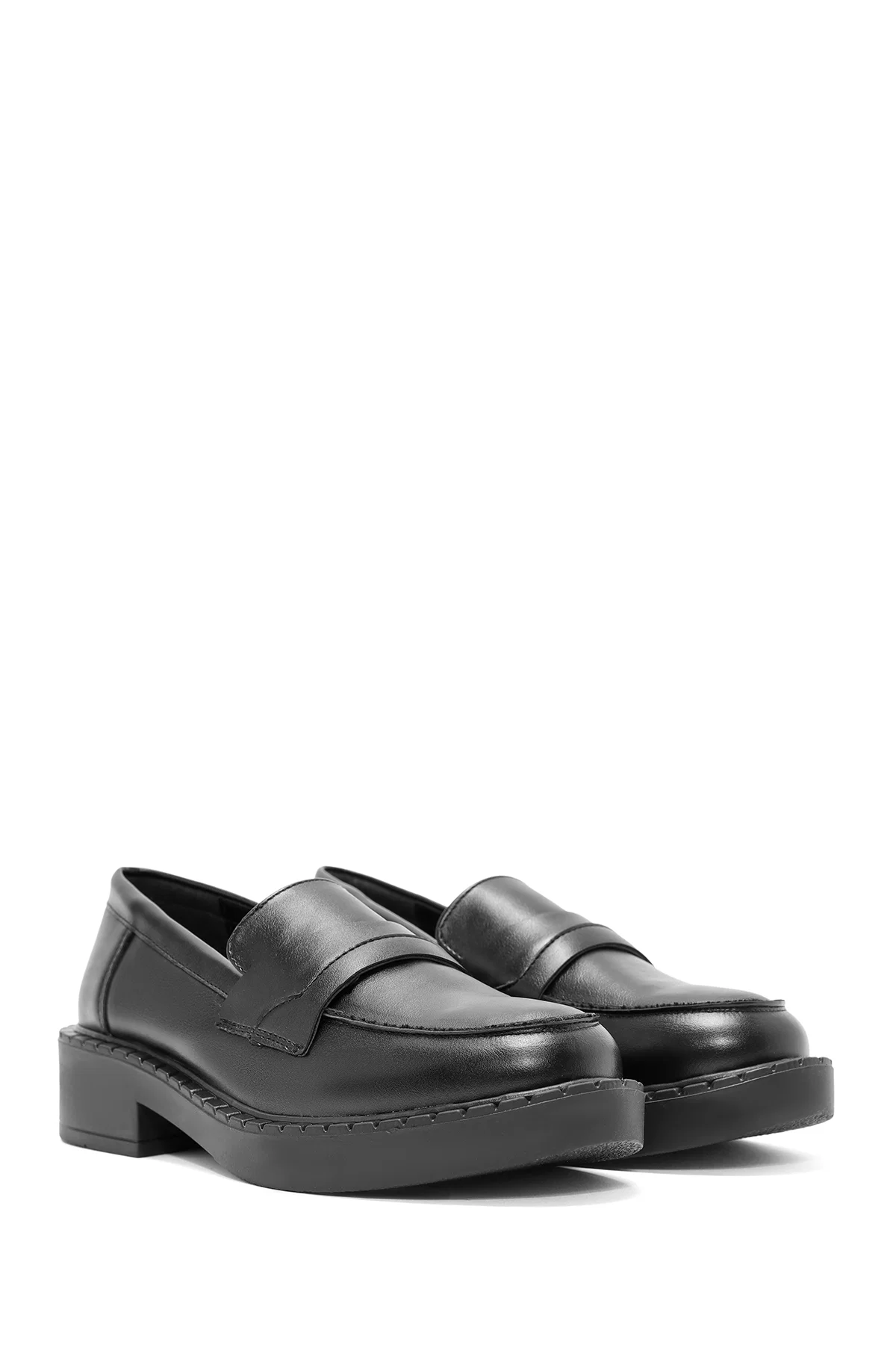 Kadın Siyah Maskülen Loafer - Image 3