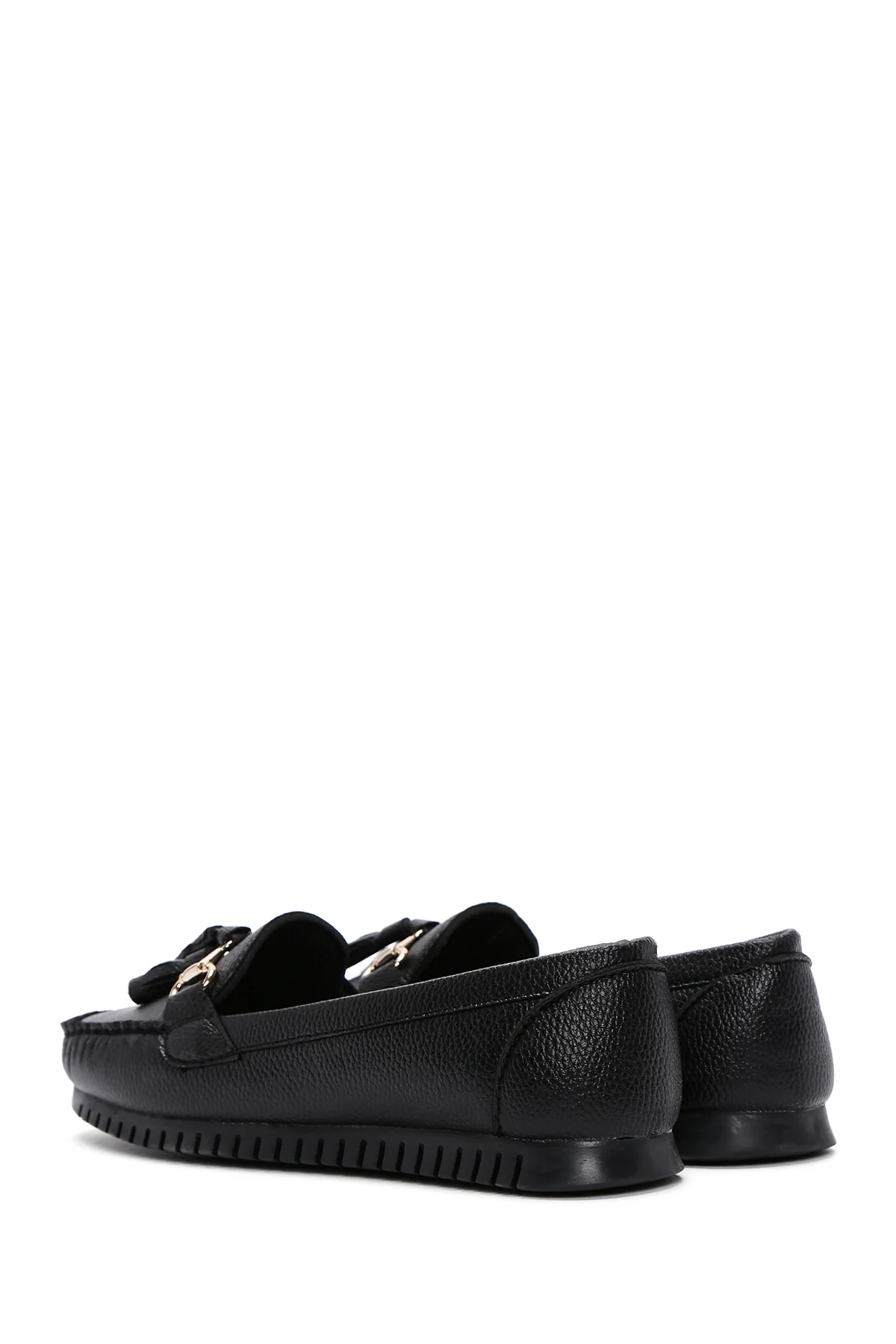 Kadın Siyah Püskül Detaylı Loafer - Image 5