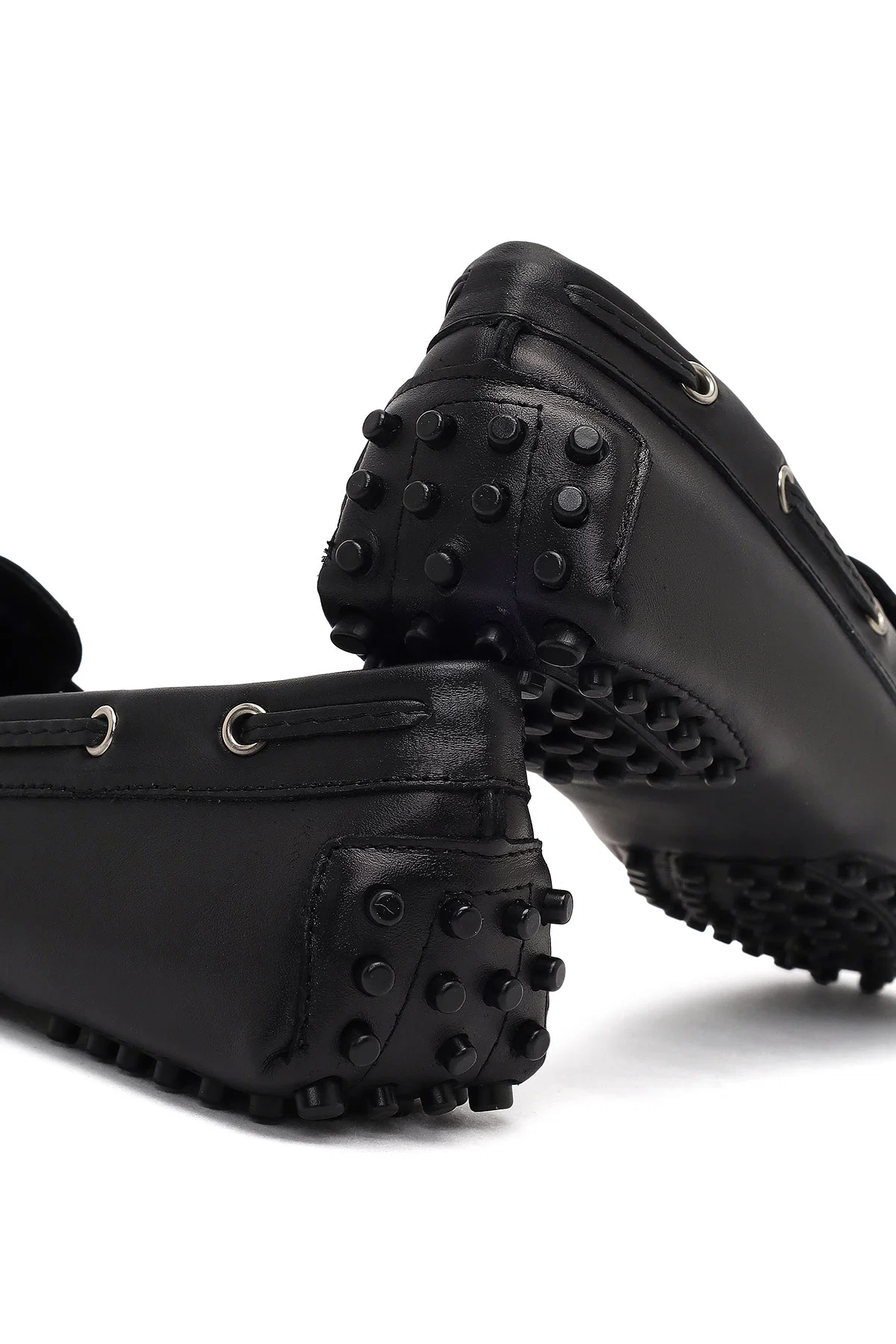 Kadın Siyah Püsküllü Deri Loafer - Image 11
