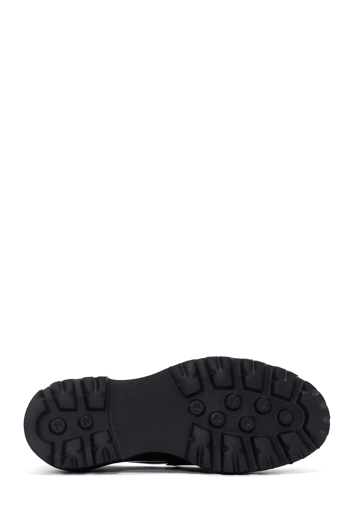 Kadın Siyah Püsküllü Deri Maskülen Loafer - Image 4