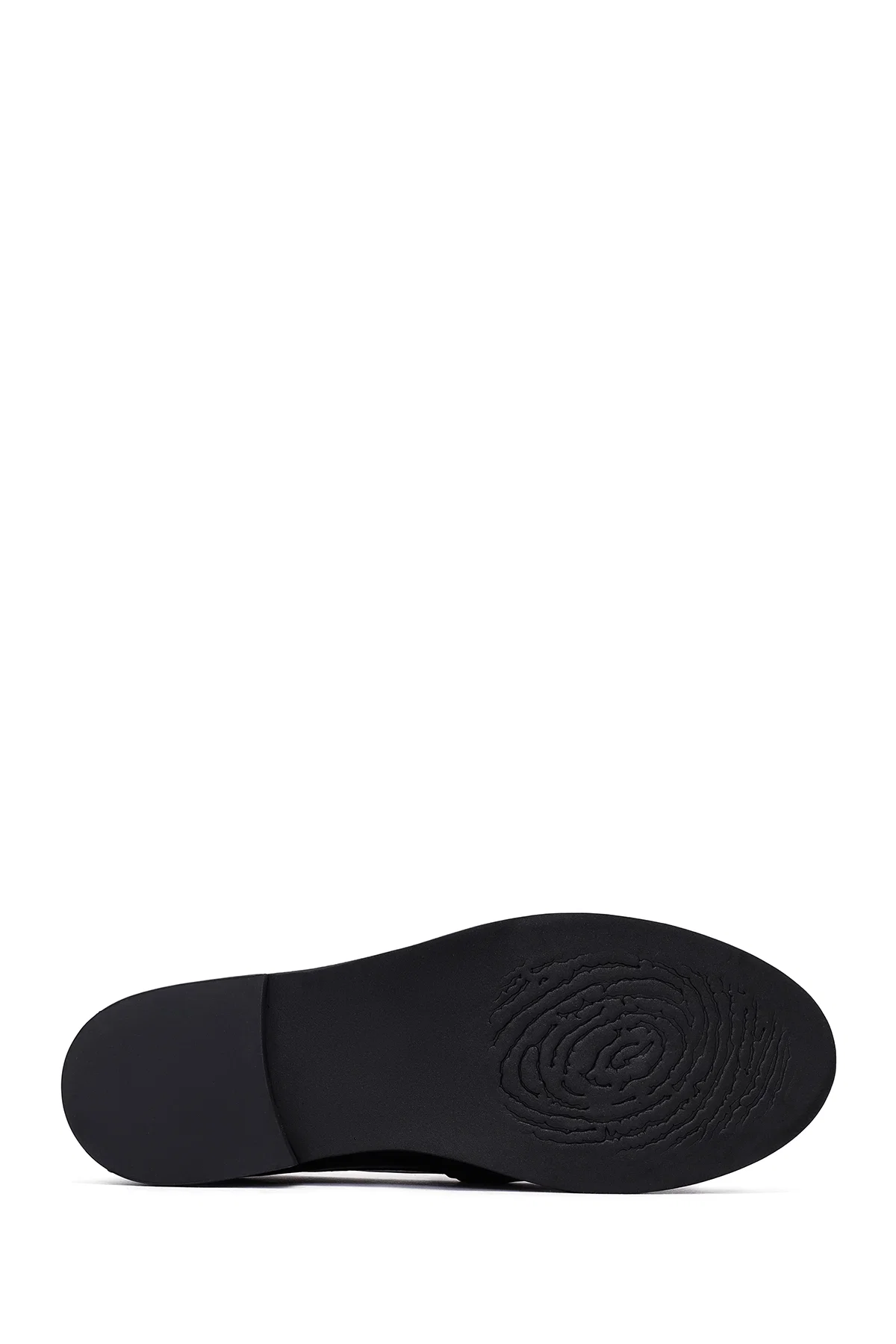 Kadın Siyah Püsküllü Deri Maskülen Loafer - Image 4